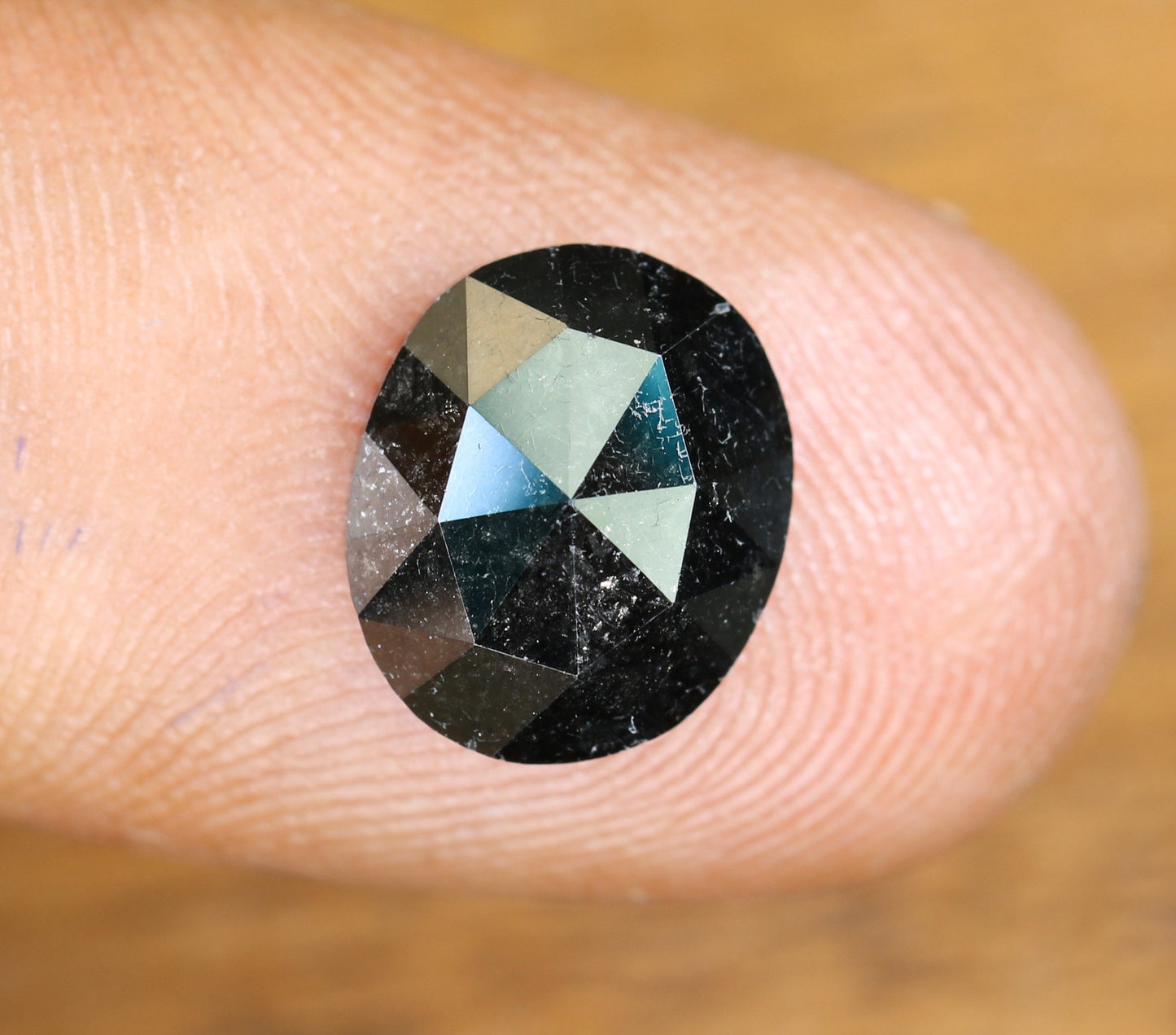 3.10 CT Fancy Black Oval Diamond | Loose Polished Big Diamond for Wedding Ring | Gold Ring Diamond