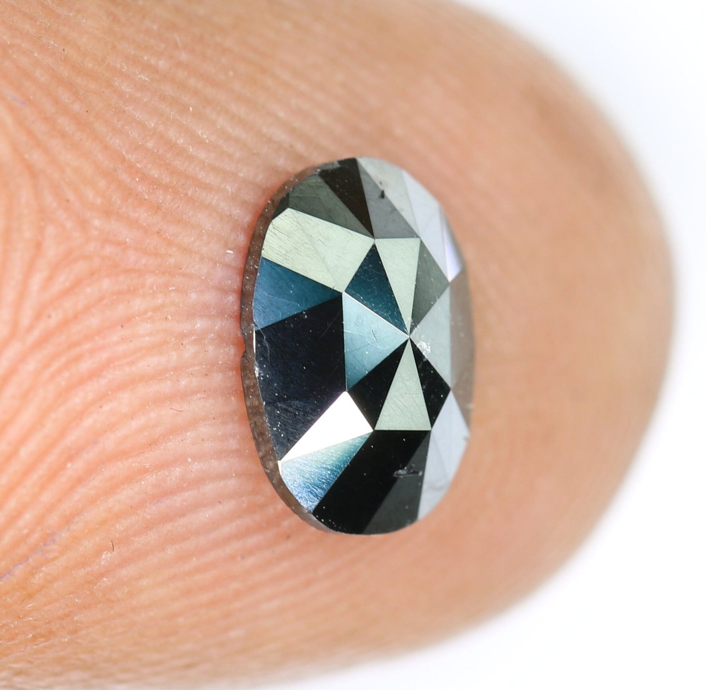 0.97 CT Fancy Black Oval Diamond | Loose Polished Oval Shape for Engagement Ring | Gold Ring Diamond