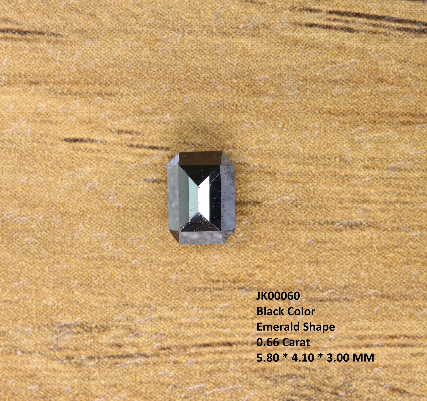 0.66 CT Natural Loose Emerald Cut Salt & Pepper Diamond - Unique Gift for Her - Labor Day Sale
