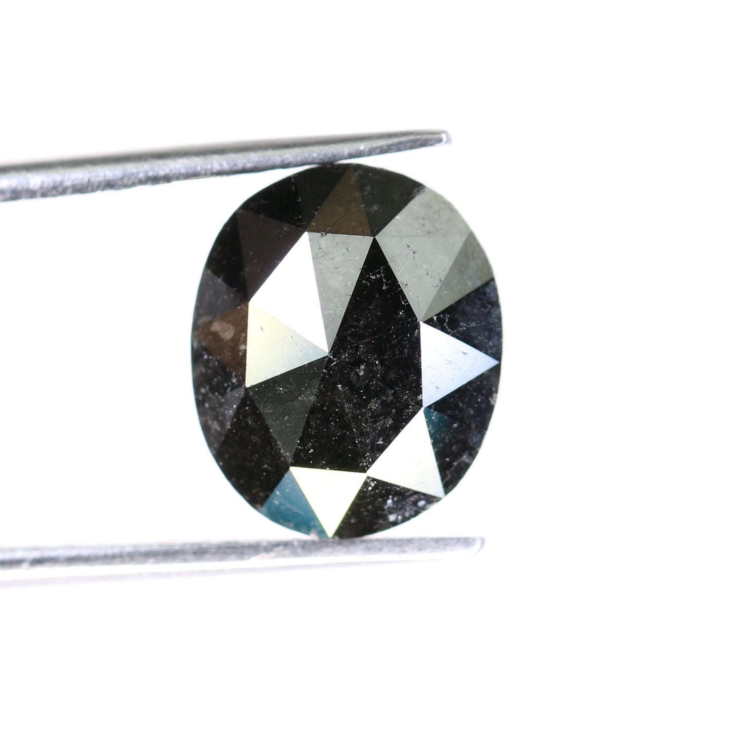 3.10 CT Fancy Black Oval Diamond | Loose Polished Big Diamond for Wedding Ring | Gold Ring Diamond