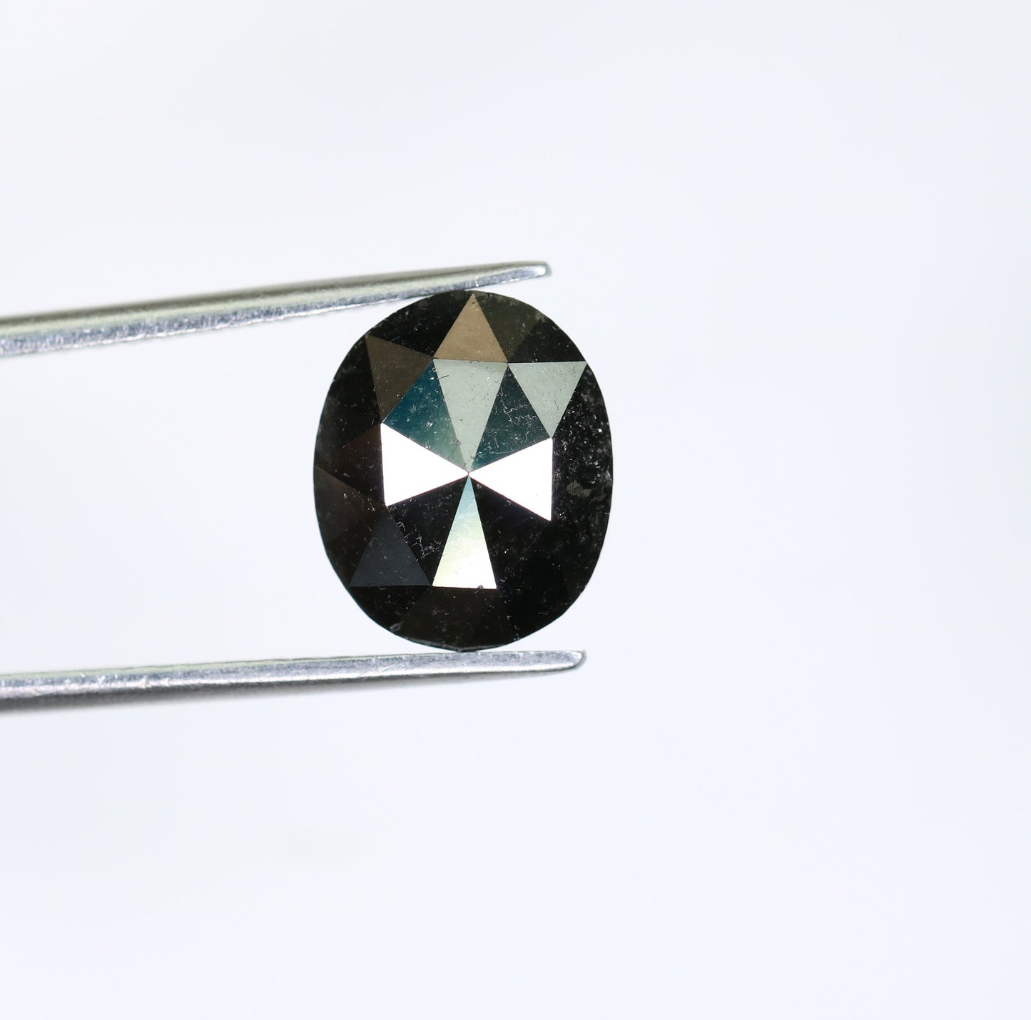 3.10 CT Fancy Black Oval Diamond | Loose Polished Big Diamond for Wedding Ring | Gold Ring Diamond