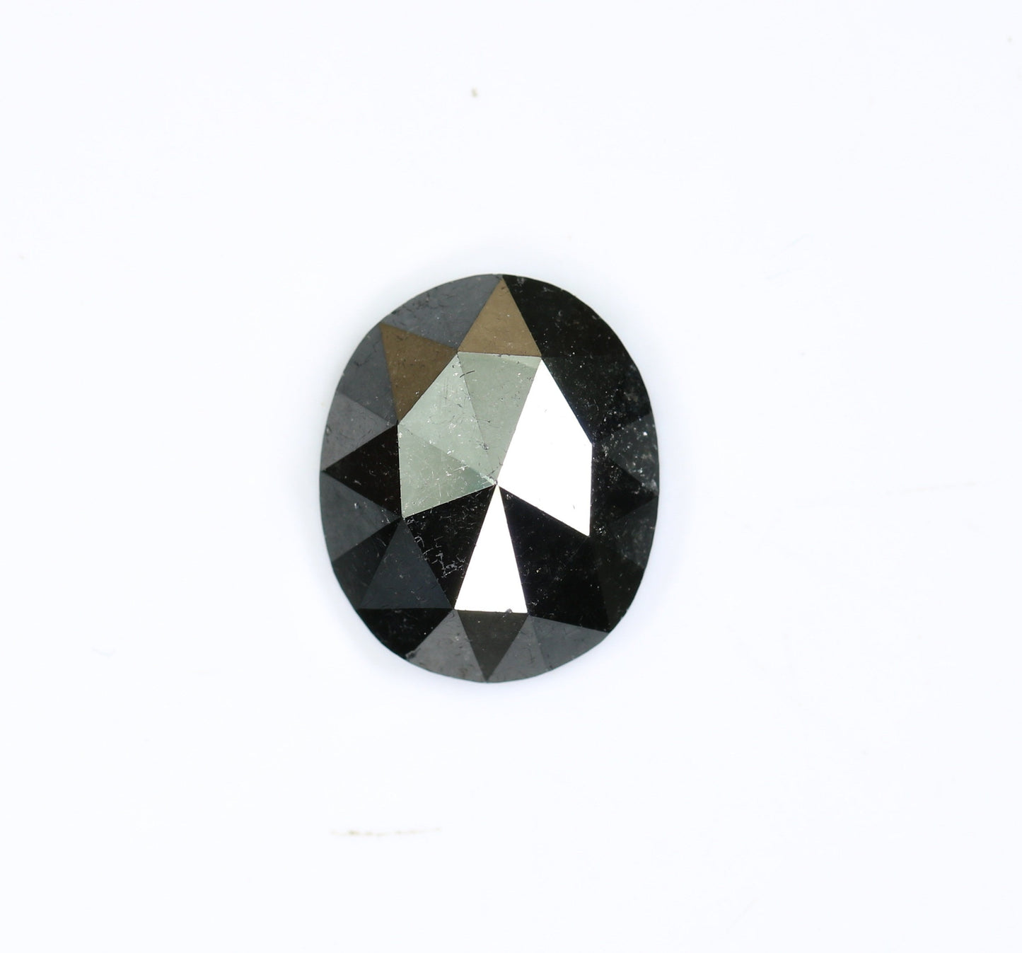 3.10 CT Fancy Black Oval Diamond | Loose Polished Big Diamond for Wedding Ring | Gold Ring Diamond