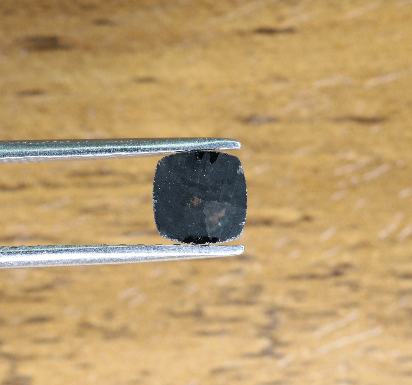 0.55 CT Natural Loose Black Cushion Diamond | Fancy Polished Cut for Antique or Proposal Ring | Black Color Diamond