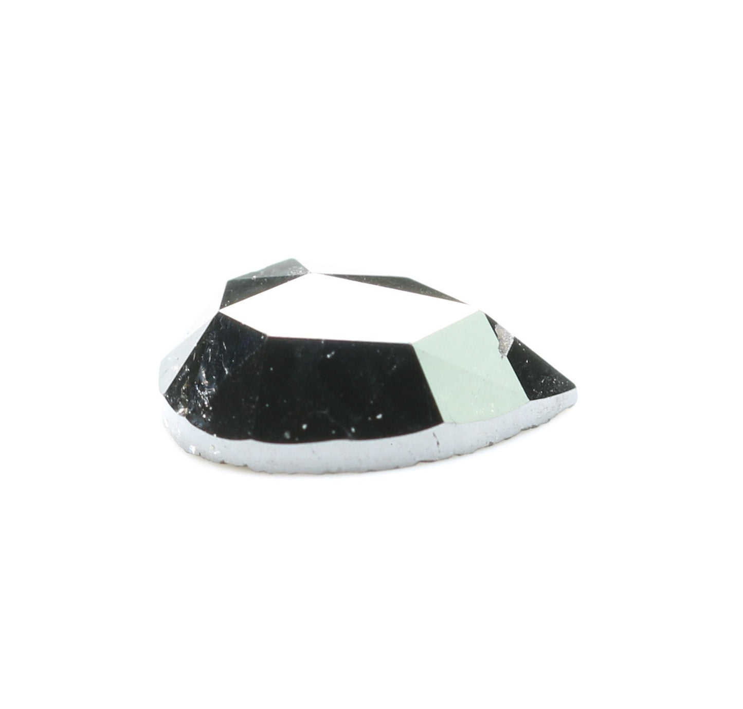 0.44 CT 6MM Natural Loose Pear Shape Diamond | Fancy Black Brilliant Cut Gem for Custom Pear Ring | Unique Gold Ring Accent