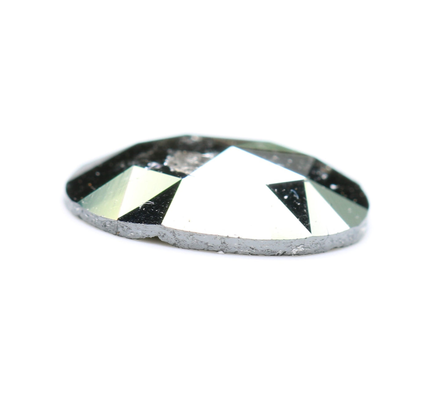 0.80 CT Natural Loose Oval Black Grey Salt and Pepper Diamond | Real Diamond for Engagement Ring