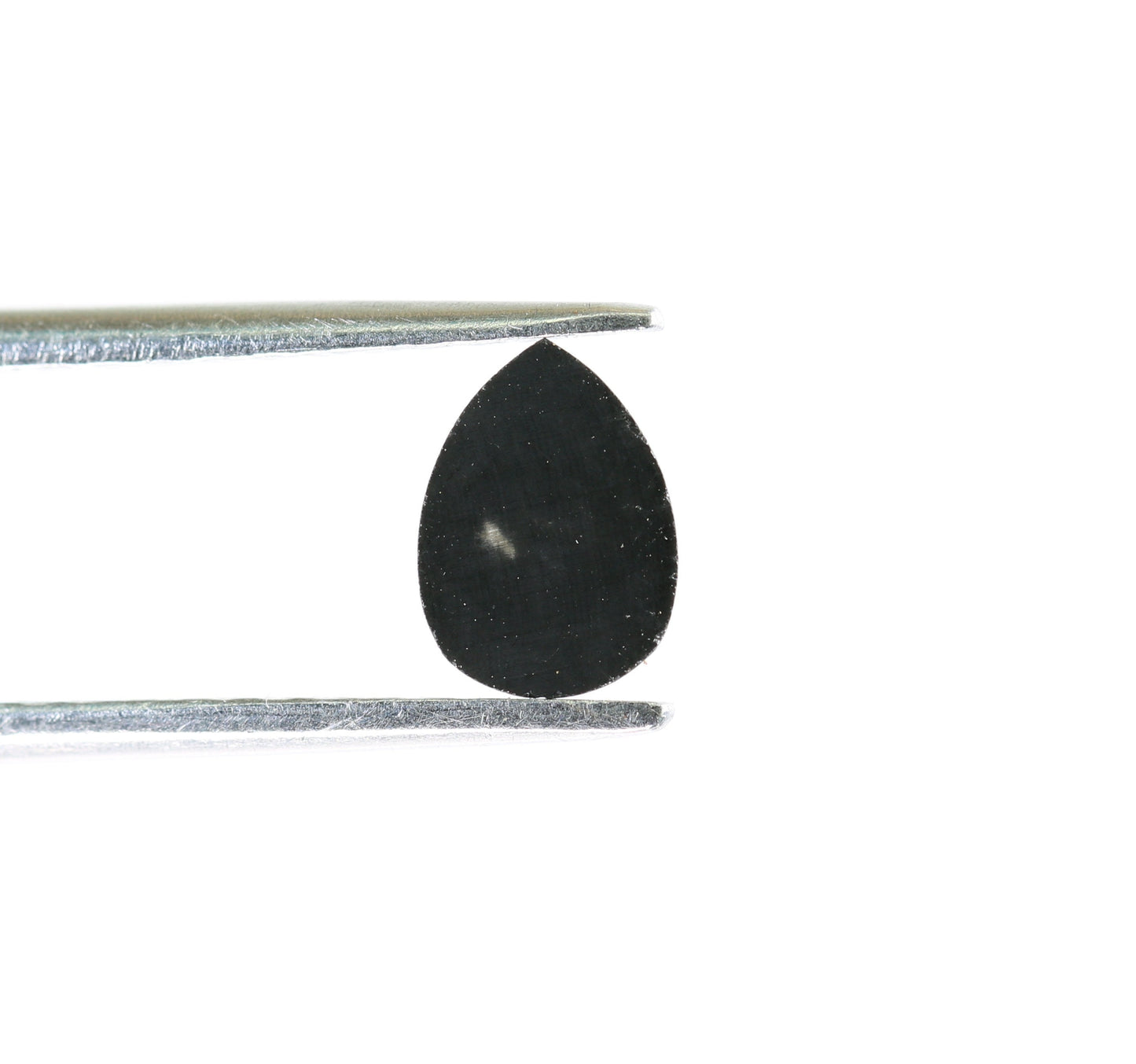 0.56 CT Pear Shape Brilliant Cut Natural Loose Diamond | Heated Black Color | Fancy Black Pear Cut Gem for Unique Jewelry Designs