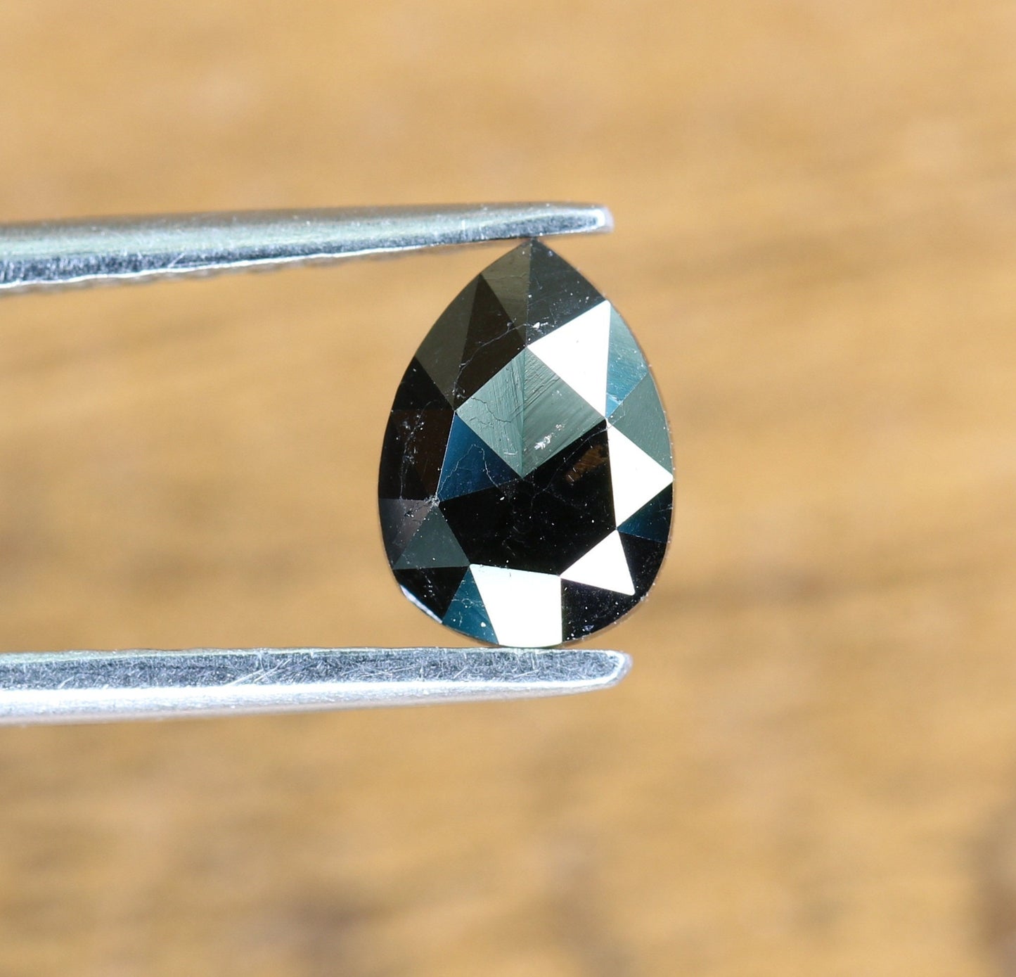 0.64 CT Cut Black Natural Diamond | Loose Eco-Friendly Pear Diamond for Custom Proposal Ring | Unique Engagement Gem for Her