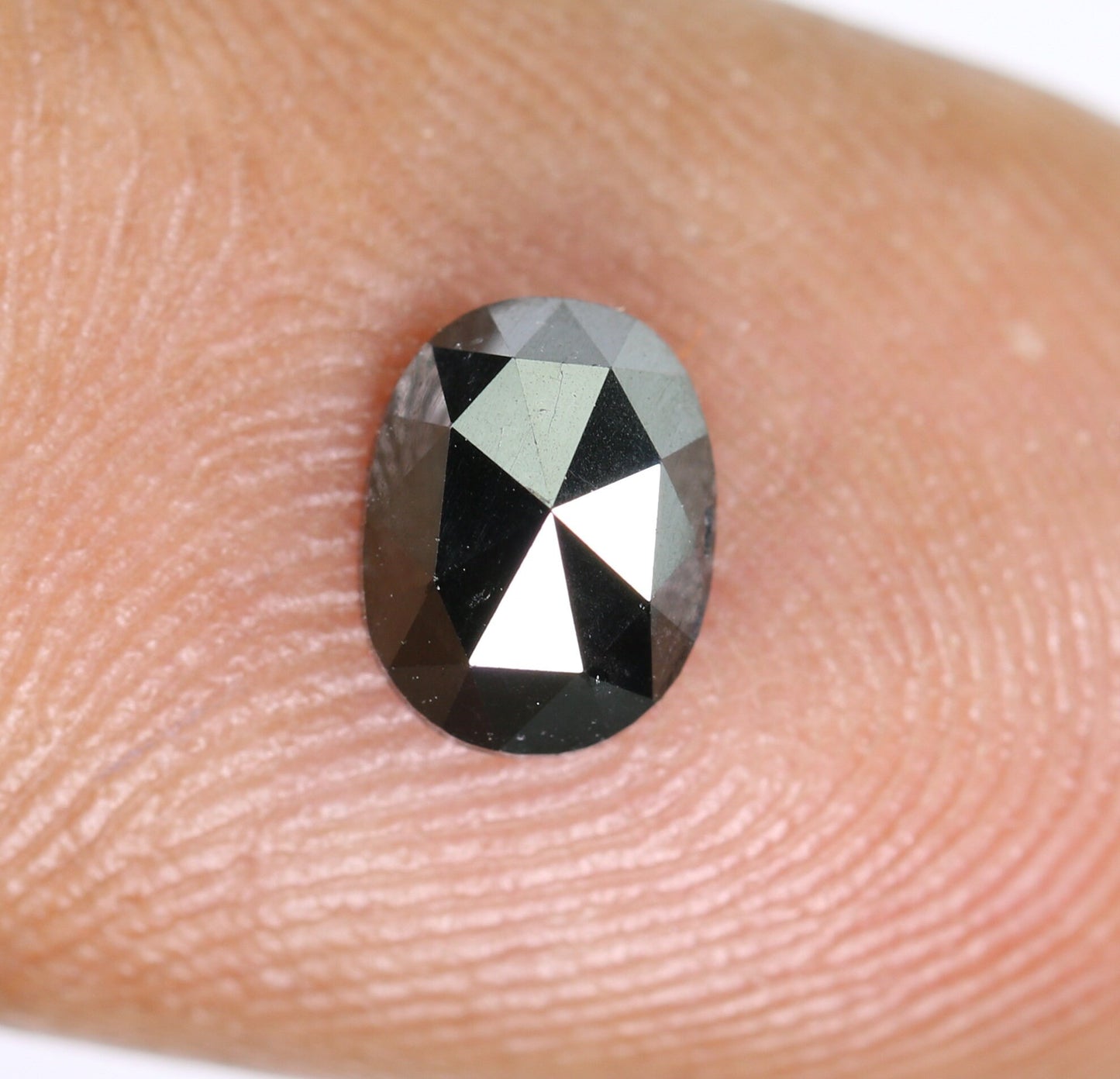 0.85 CT Black Rose Cut Oval Diamond | Lovely and Beautiful for Eternity Band | Gold Ring Diamond
