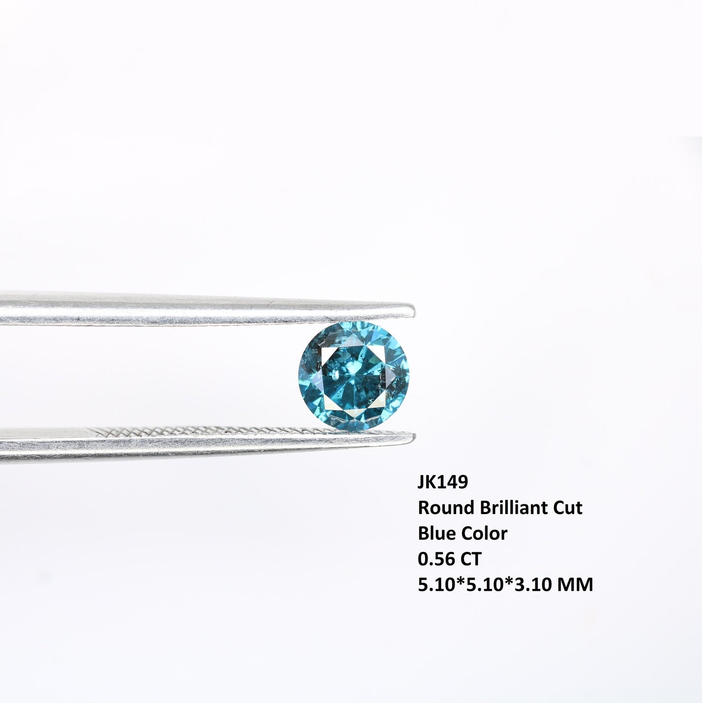 0.56 CT Stunning Round Brilliant Cut Fancy Blue Diamond | Ideal for Engagement Rings and Gold Jewelry | Premium Quality Loose Gemstone