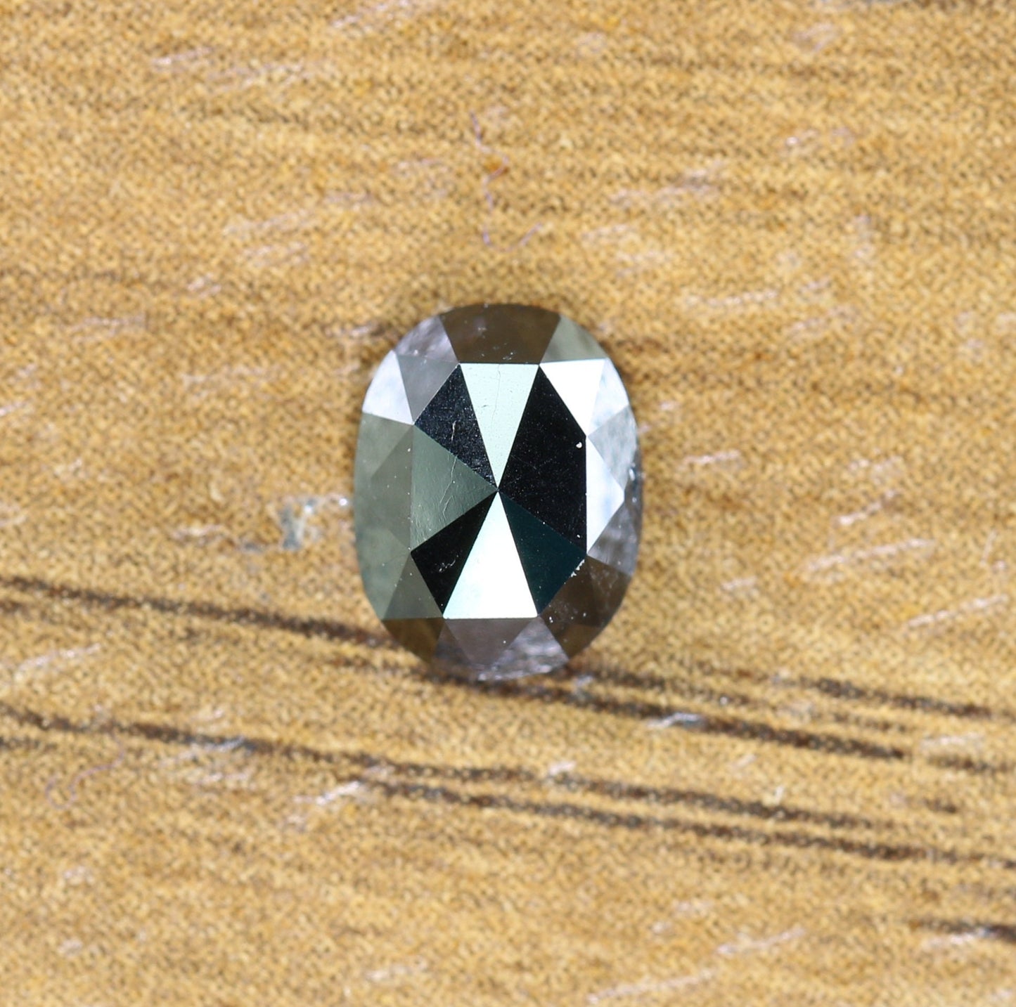 0.85 CT Black Rose Cut Oval Diamond | Lovely and Beautiful for Eternity Band | Gold Ring Diamond
