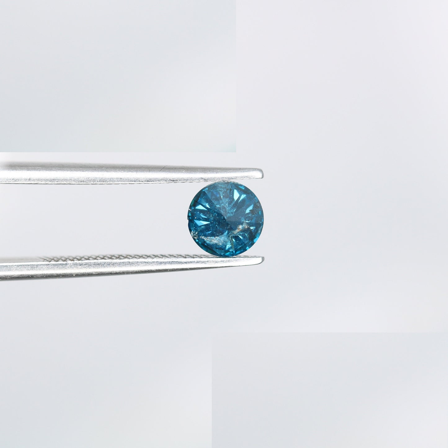 0.52 CT Brilliant Cut Loose Polished Round Blue Diamond | Ideal for Eternity Bands and Gold Rings | High-Quality Gemstone
