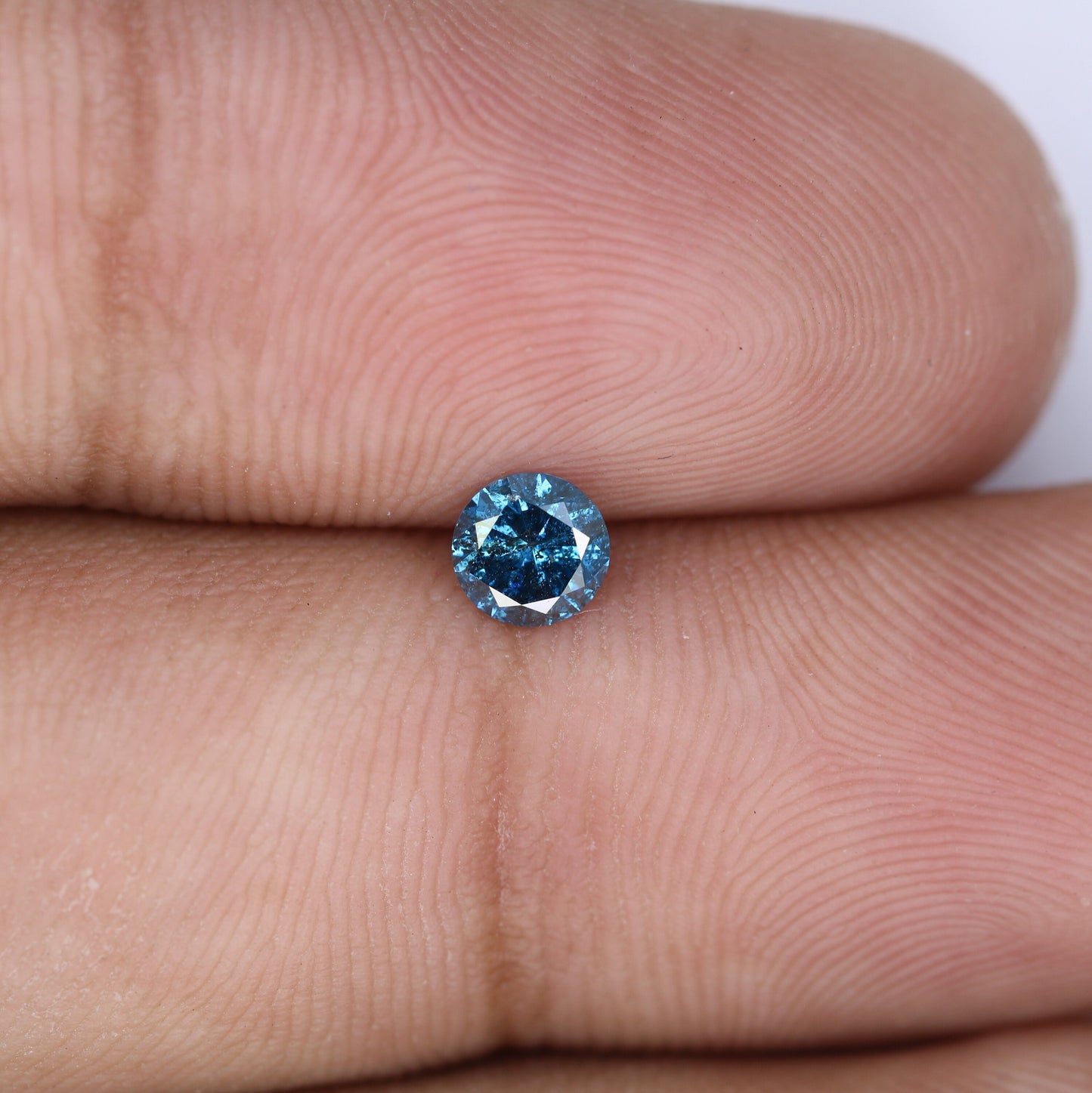 0.36 CT Natural Blue Round Brilliant Cut Polished Diamond | Ideal for Elegant Wedding Bands and Luxury Gold Jewelry | Premium Loose Gemstone