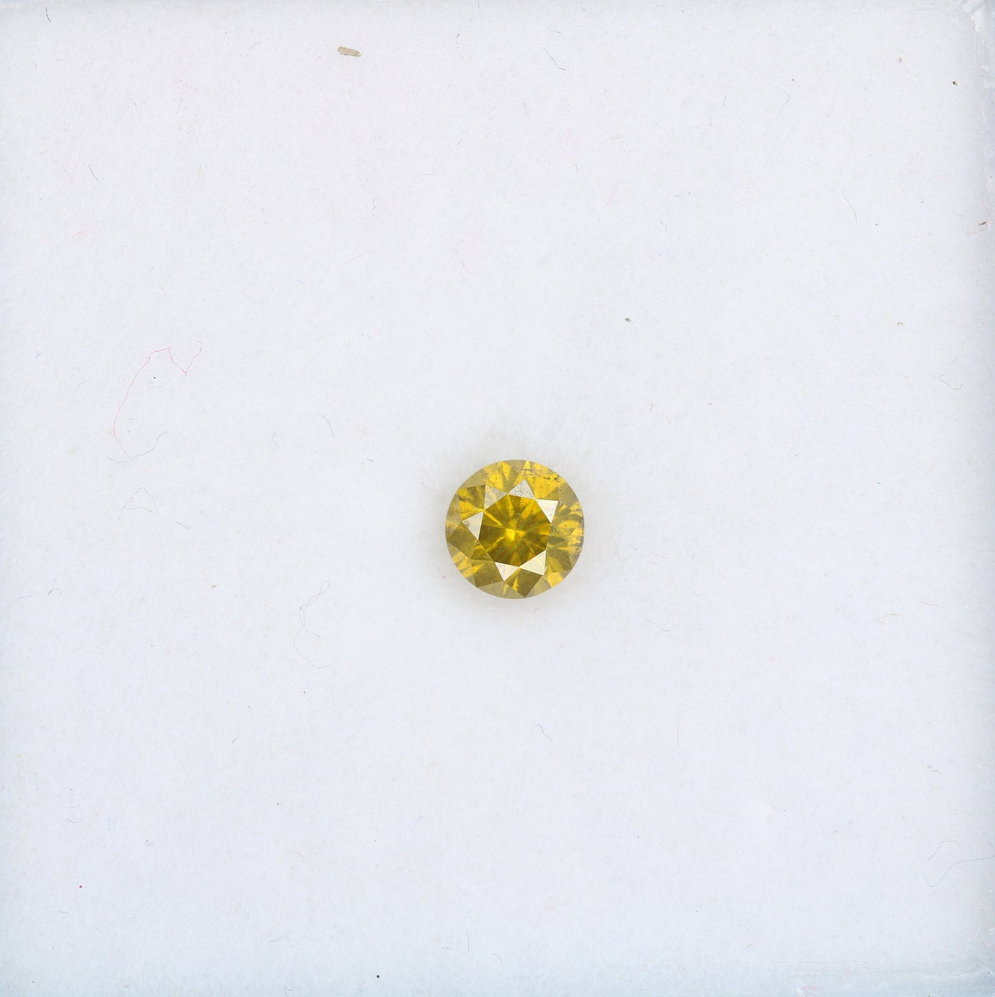 0.41 CT Stunning Round Brilliant Cut Polished Yellow Diamond | Perfect for Elegant Wedding Accessories and Gold Rings | Premium Gemstone