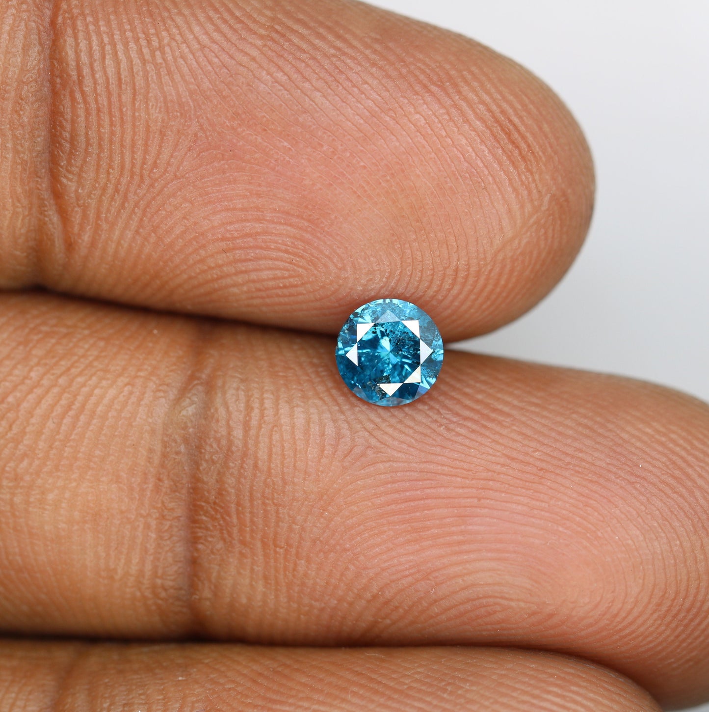 0.52 CT Brilliant Cut Loose Polished Round Blue Diamond | Ideal for Eternity Bands and Gold Rings | High-Quality Gemstone