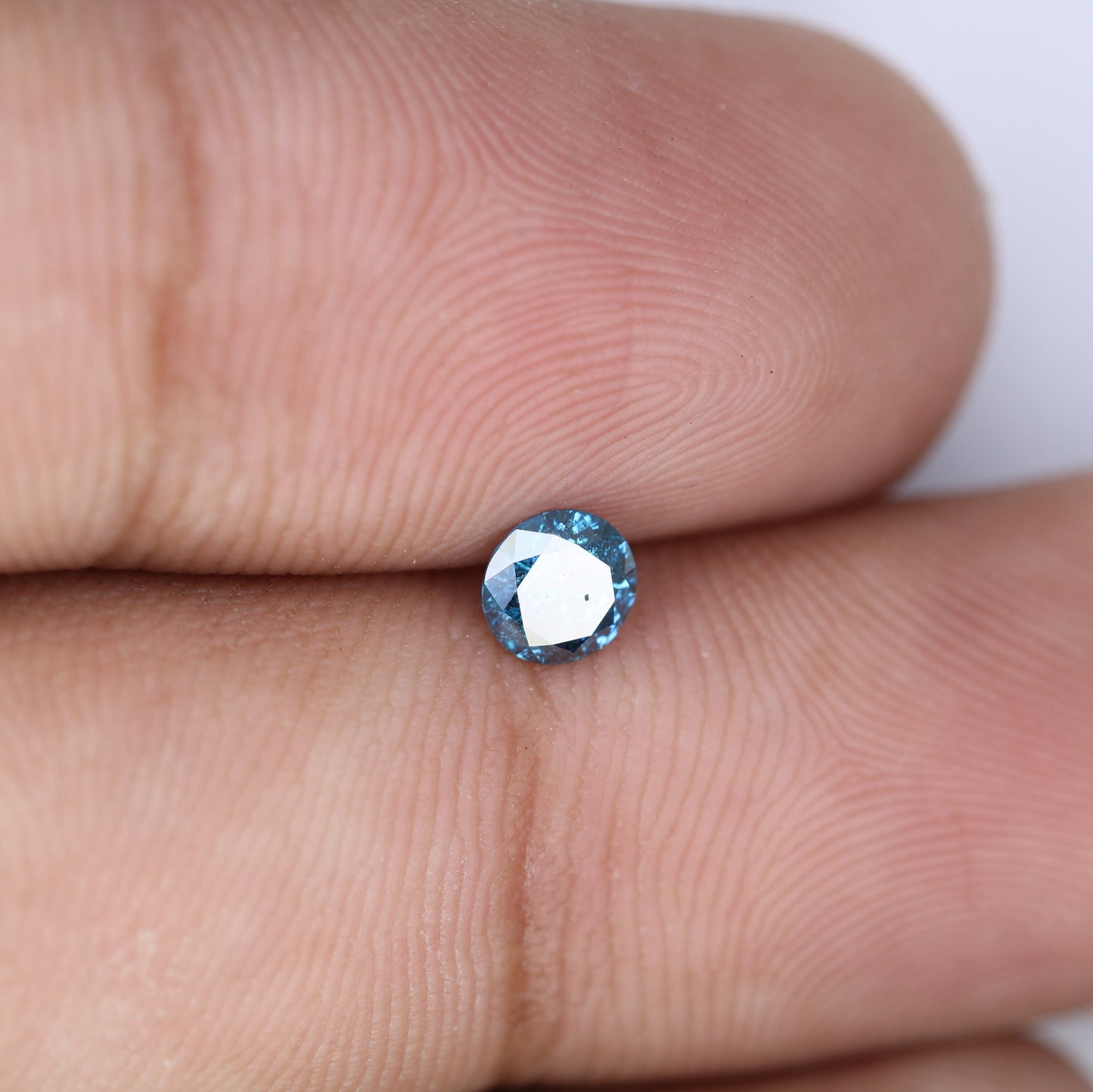 0.36 CT Natural Blue Round Brilliant Cut Polished Diamond | Ideal for Elegant Wedding Bands and Luxury Gold Jewelry | Premium Loose Gemstone