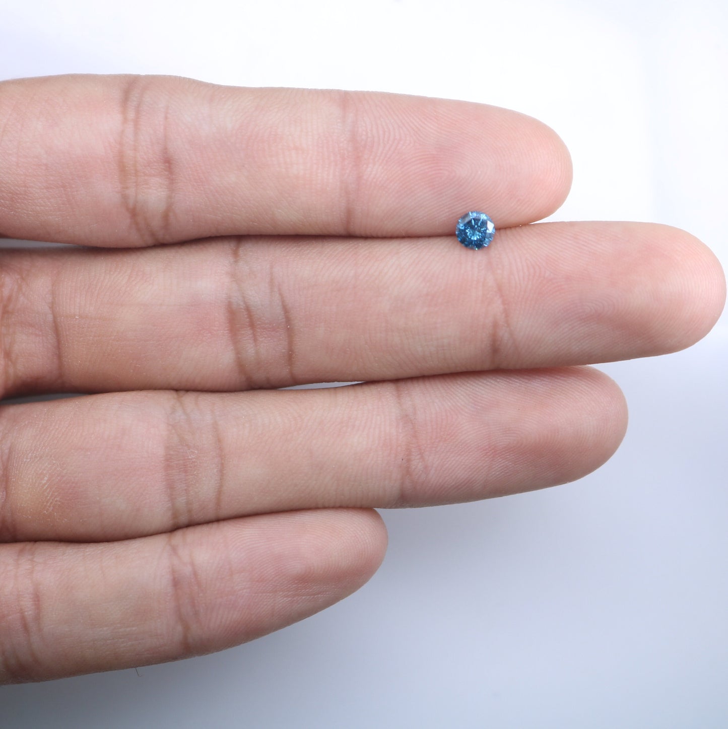 0.36 CT Natural Blue Round Brilliant Cut Polished Diamond | Ideal for Elegant Wedding Bands and Luxury Gold Jewelry | Premium Loose Gemstone