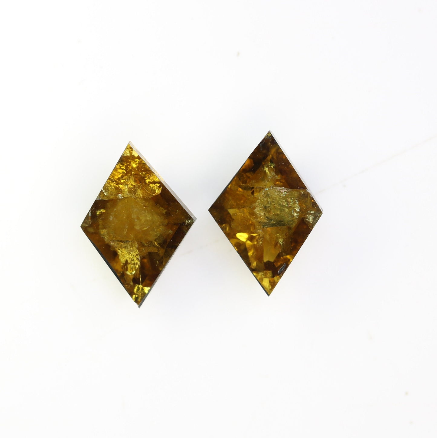 Kite Shield Loose Pair Salt and Pepper Diamond, Natural Loose Diamond, Fancy Diamond for Wedding Ring & Earring, jewelry gift for women