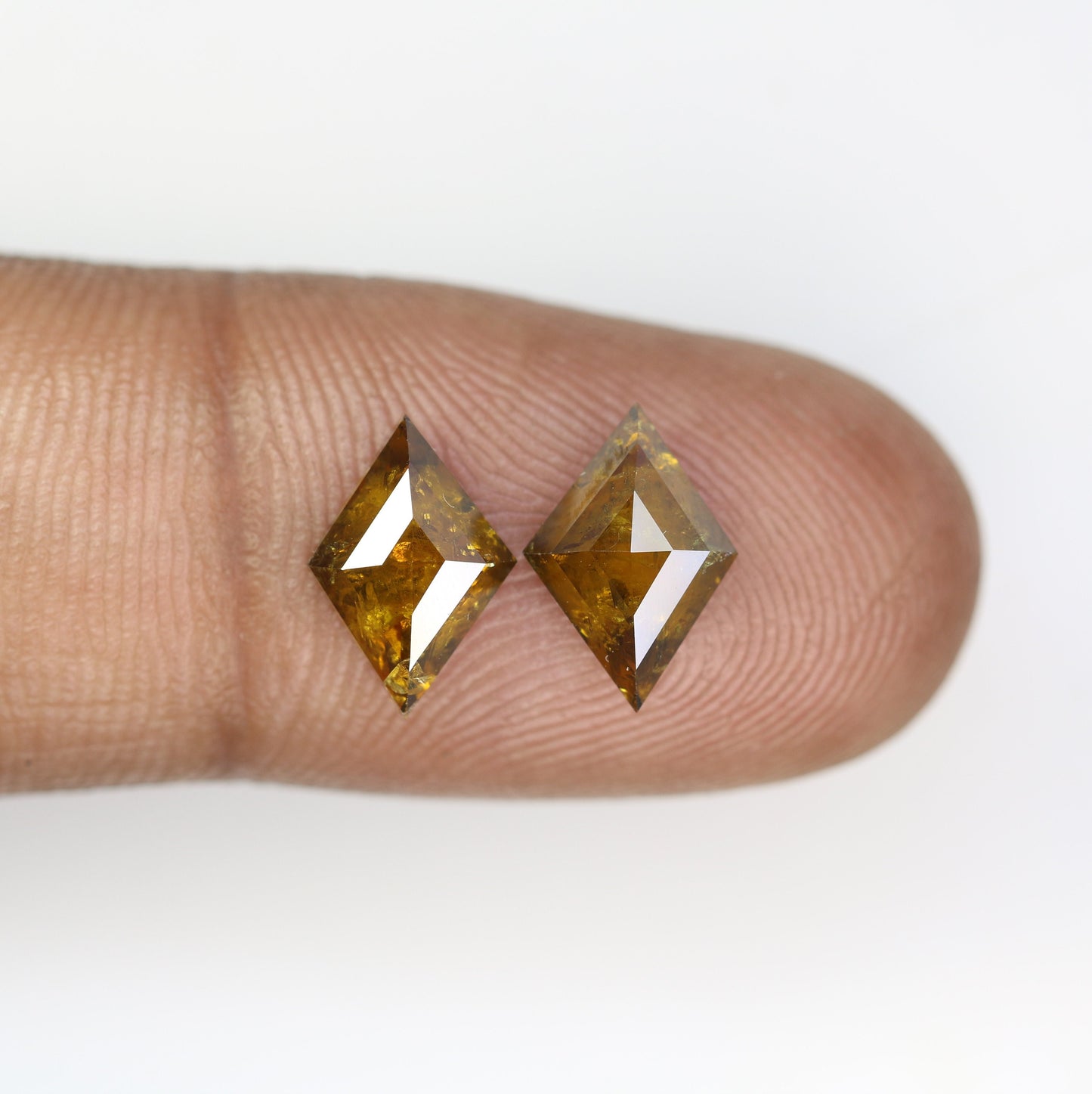 Kite Shield Loose Pair Salt and Pepper Diamond, Natural Loose Diamond, Fancy Diamond for Wedding Ring & Earring, jewelry gift for women