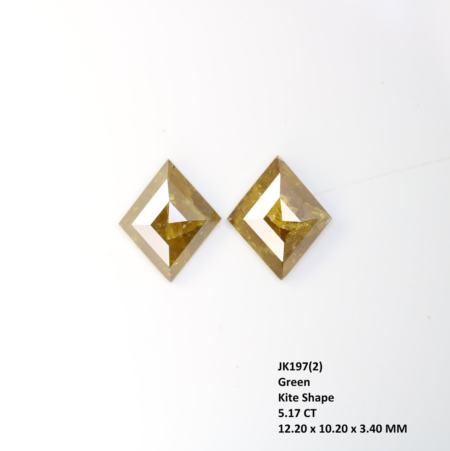 Kite Shield Loose Pair Salt and Pepper Diamond, Natural Loose Diamond, Fancy Diamond for Wedding Ring & Earring, jewelry gift for women
