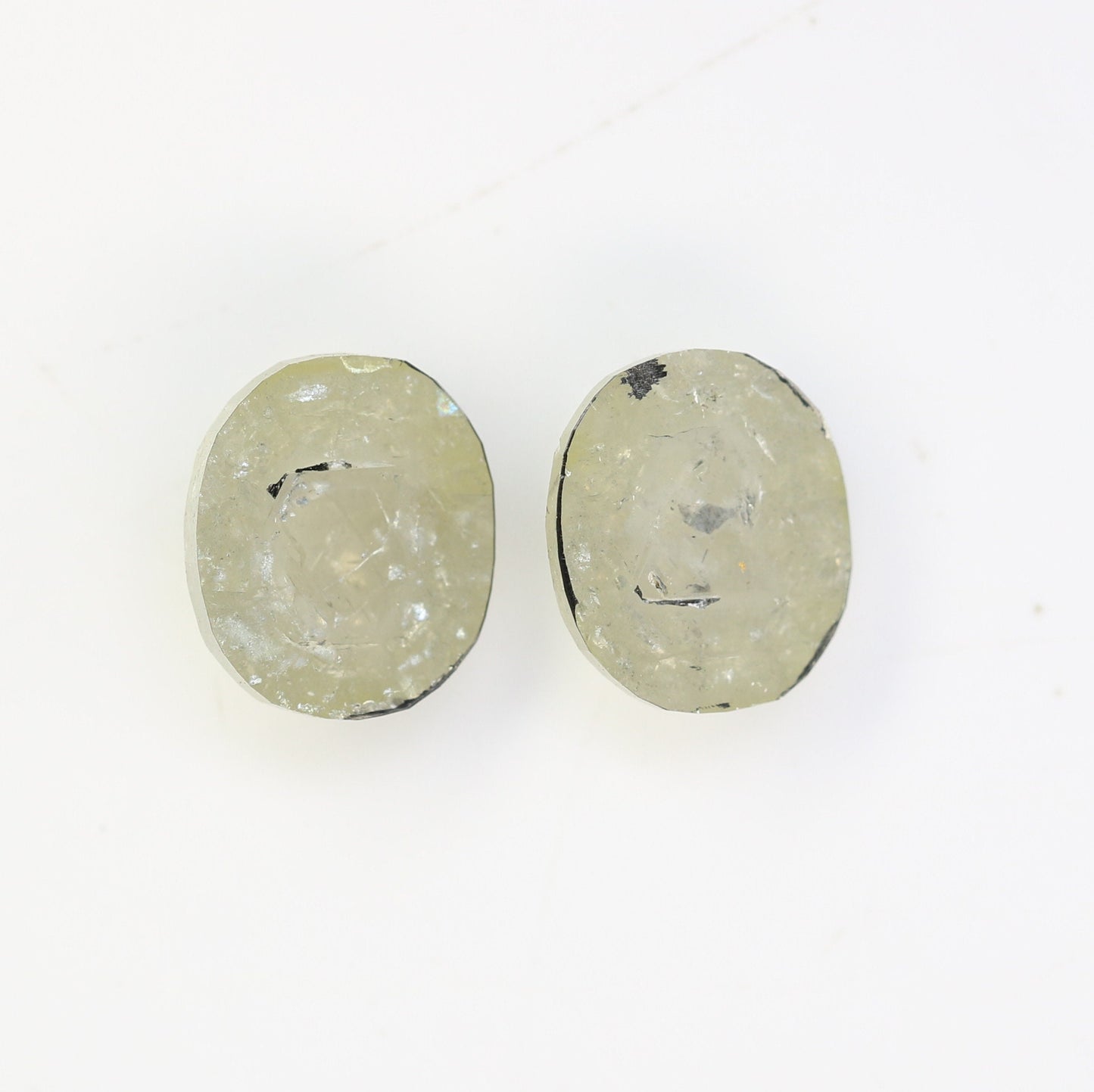 Oval Loose Pair Salt and Pepper Diamond, Natural Loose Diamond, Fancy Diamond for Wedding Ring & Earring, jewelry gift for women Diamonds