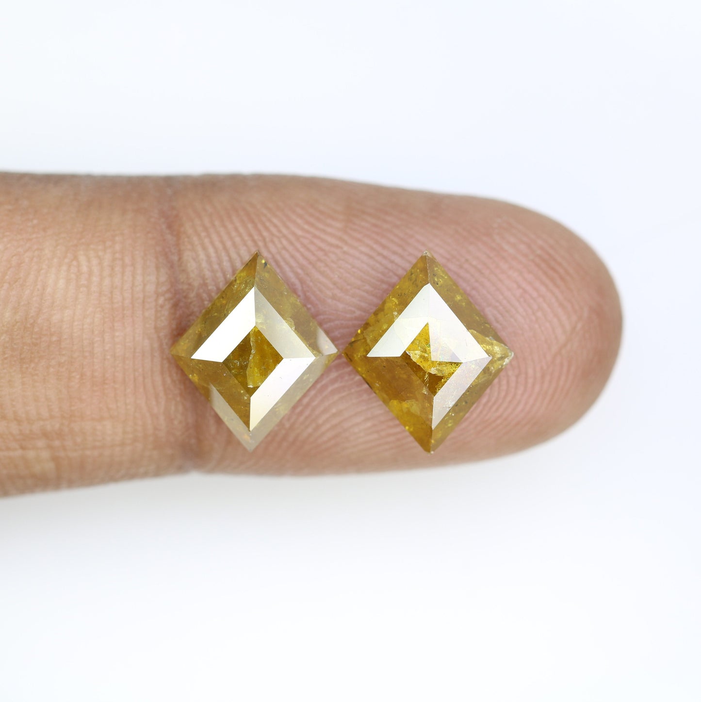 Kite Shield Loose Pair Salt and Pepper Diamond, Natural Loose Diamond, Fancy Diamond for Wedding Ring & Earring, jewelry gift for women