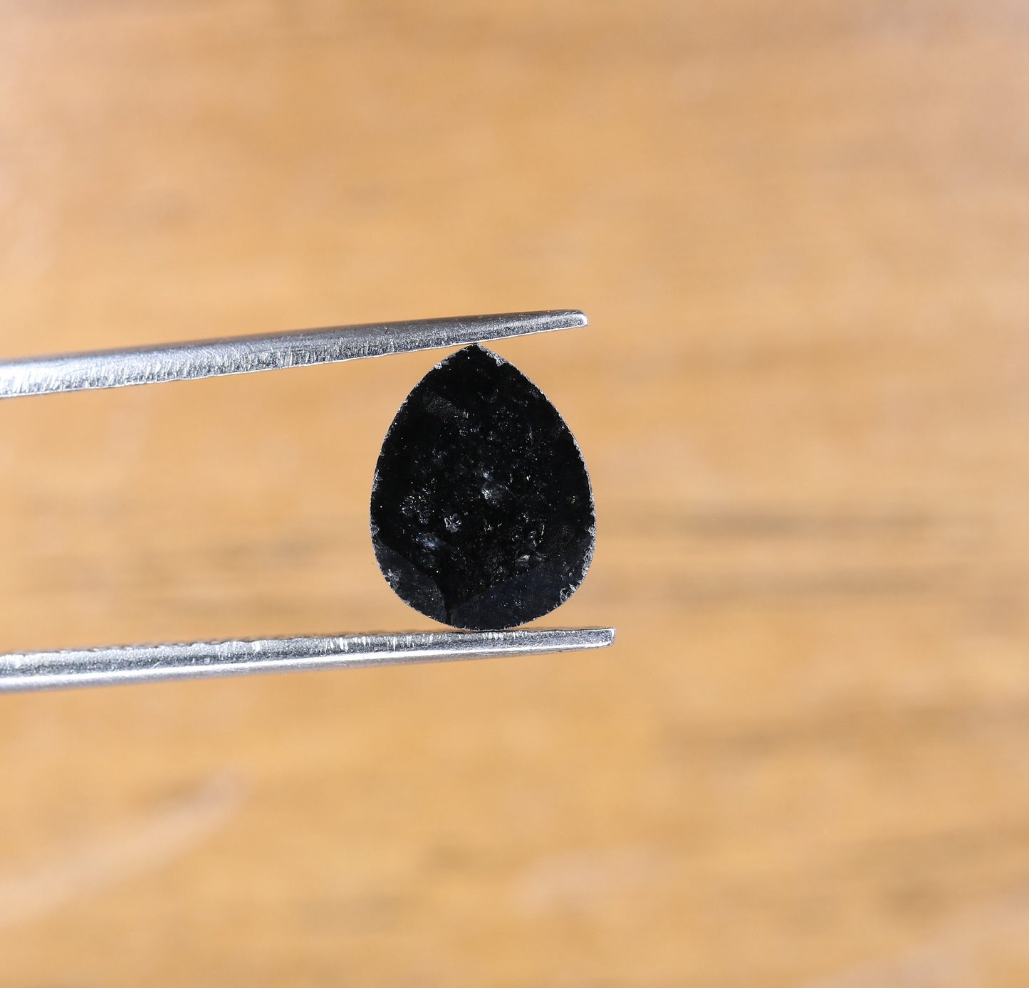 1.40 CT Beautiful Pear Cut Loose Black Fancy Rose Cut Diamond | Stunning Gem for Custom Engagement Ring | Unique Gold Ring Accent