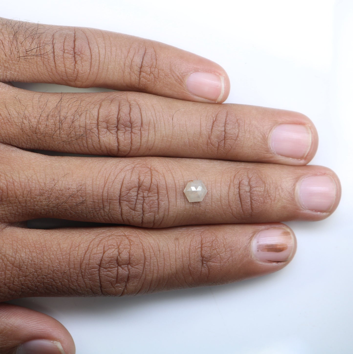 0.82 CT Natural Loose Hexagon - Salt and Pepper Hexagon For Rings - Rings Gifts For Wedding - Fancy Gift for Her - Handmade Diamond