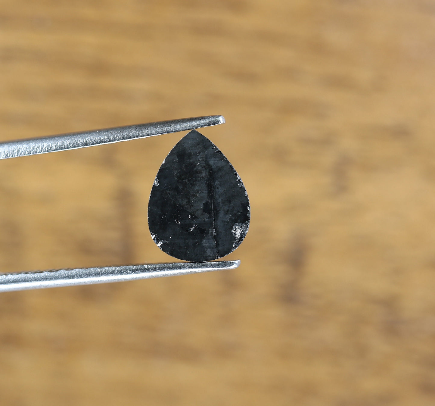 1.43 CT Pear Shape Brilliant Cut Natural Loose Diamond | Heated Black Color Gem | Perfect for Gold Ring Designs | Unique Engagement Accent