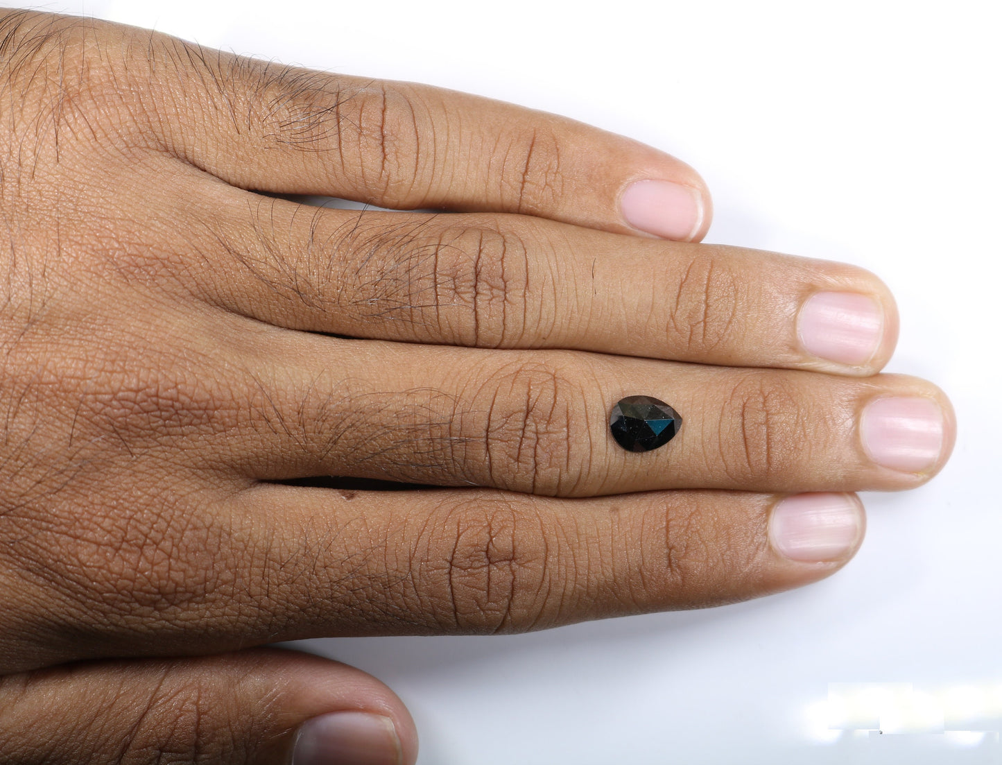 1.40 CT Beautiful Pear Cut Loose Black Fancy Rose Cut Diamond | Stunning Gem for Custom Engagement Ring | Unique Gold Ring Accent