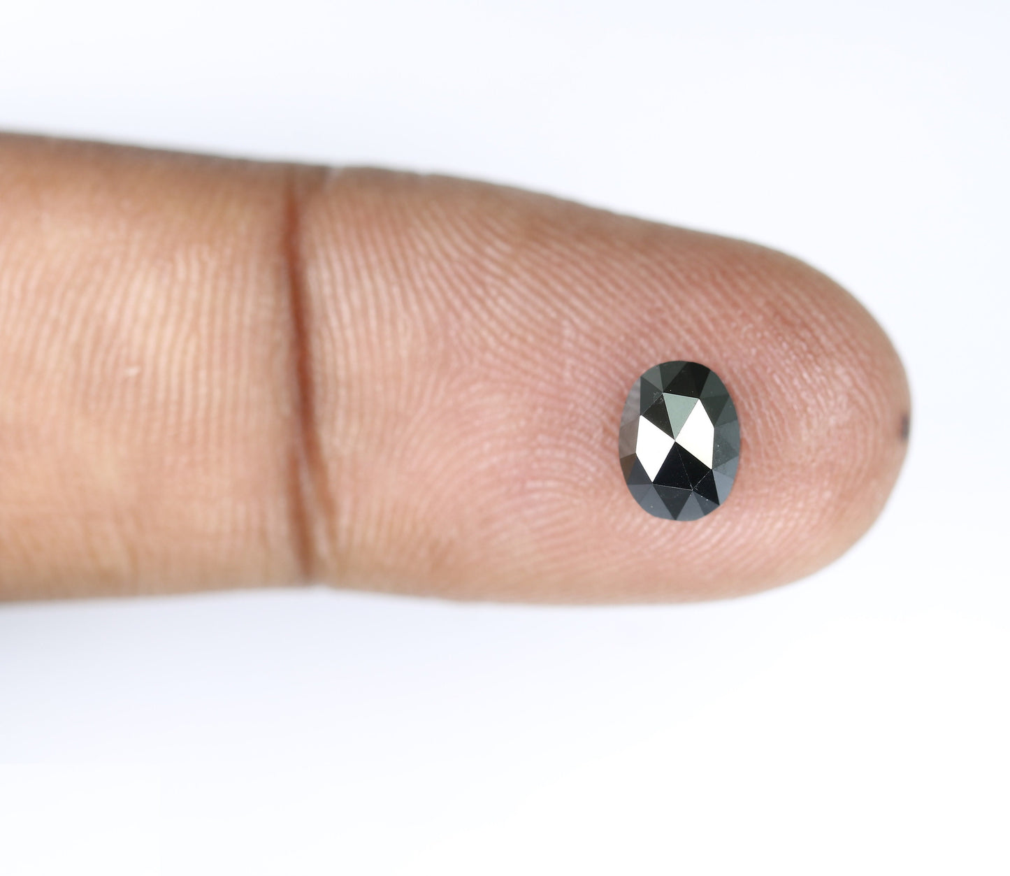 1.16 CT Fancy Black Oval Cut 5 MM Loose Diamond for Wedding Halo Ring, Gold Ring Gemstone