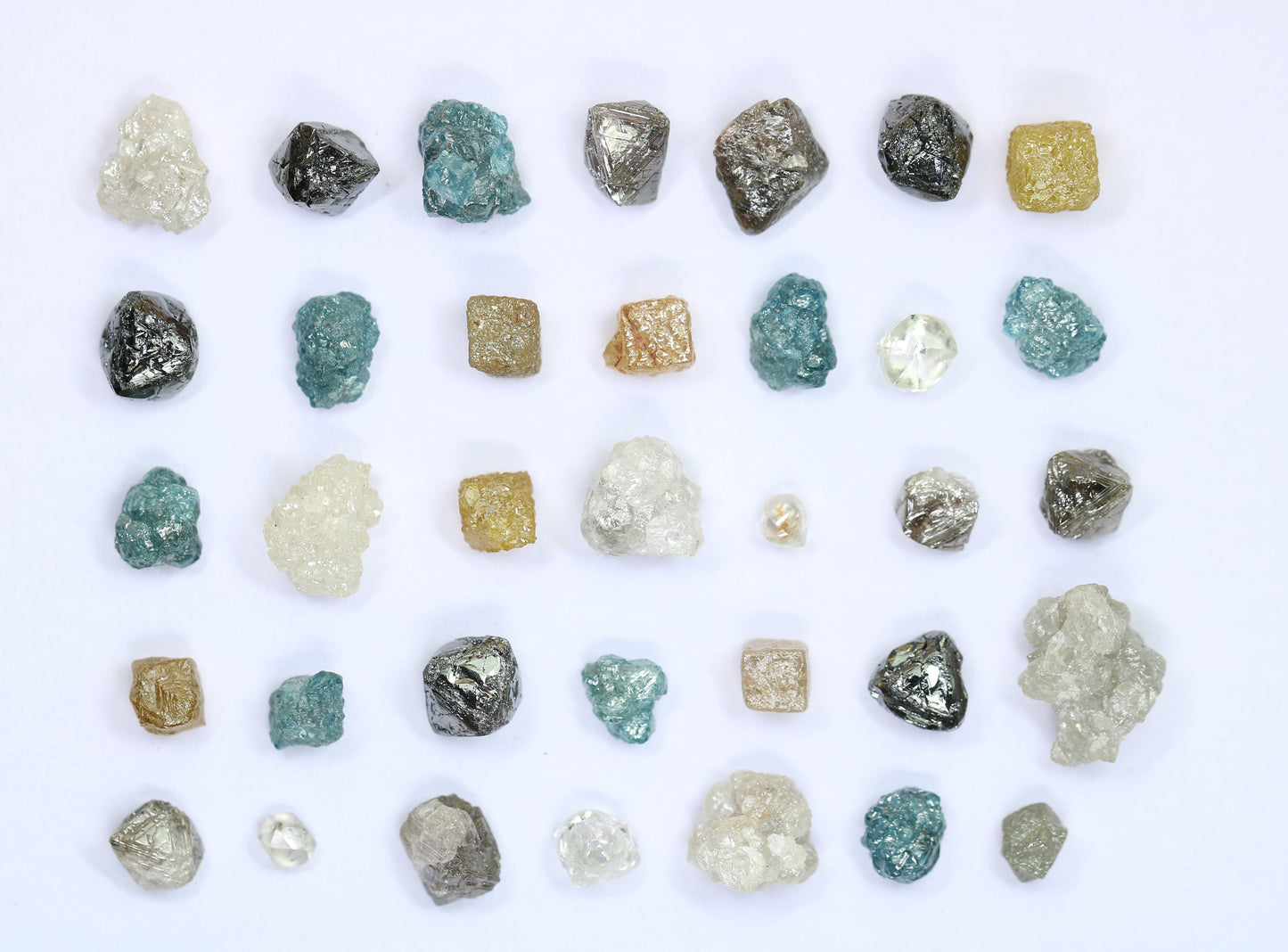Rough Raw Diamonds | Natural Earth-Mined Loose Stones | Mixed Shape Fancy Color Diamonds | Unique Gemstone Collection by RocksDiamonds