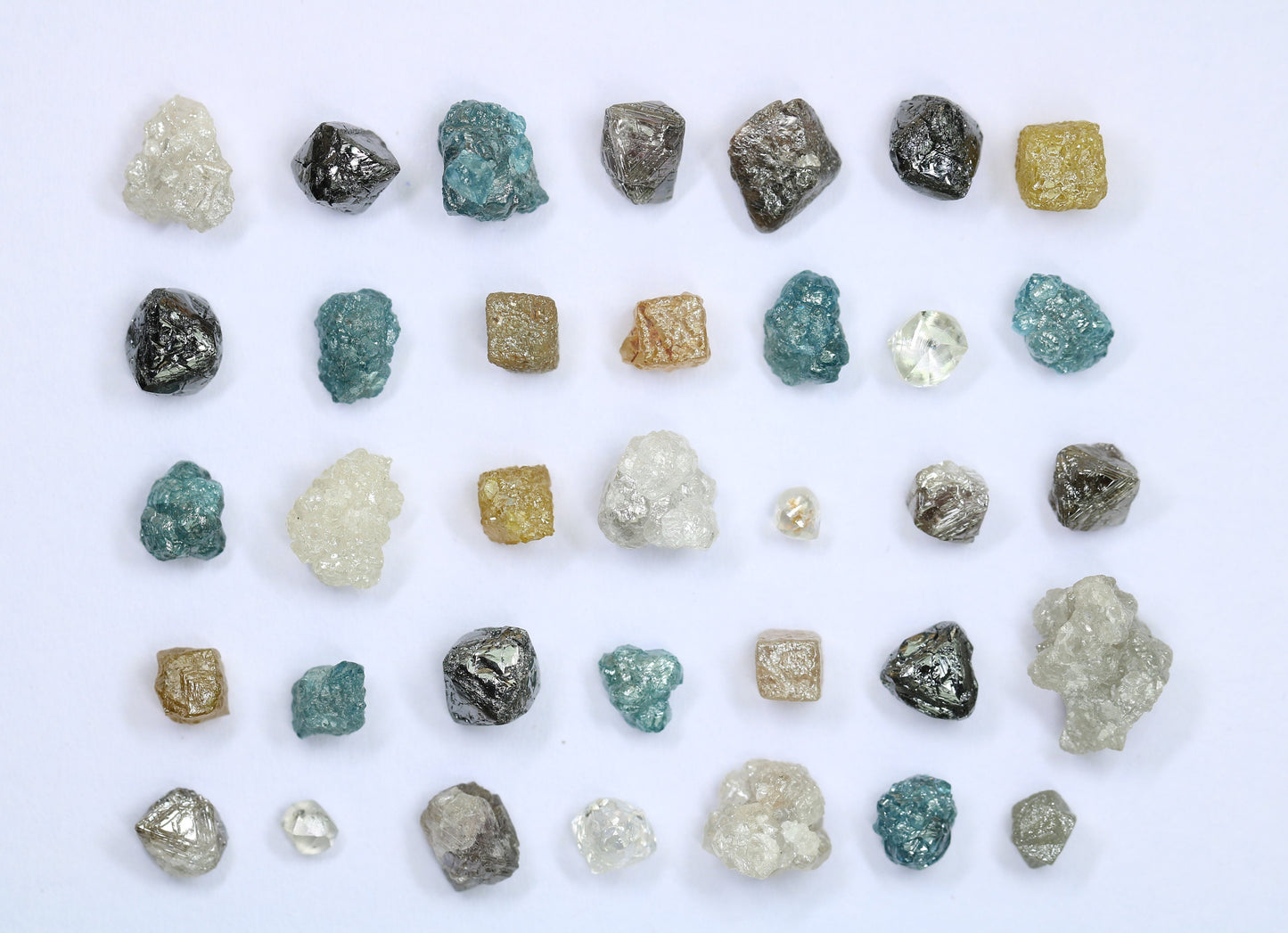 Rough Raw Diamonds | Natural Earth-Mined Loose Stones | Mixed Shape Fancy Color Diamonds | Unique Gemstone Collection by RocksDiamonds