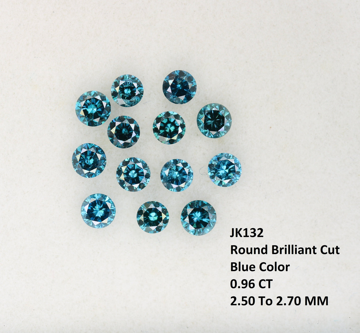 0.96 CT Fancy Blue Round Brilliant Cut Rustic Diamond |Ideal for Engagement Rings, Blue Halo Settings,and Earrings |Perfect Anniversary Gift