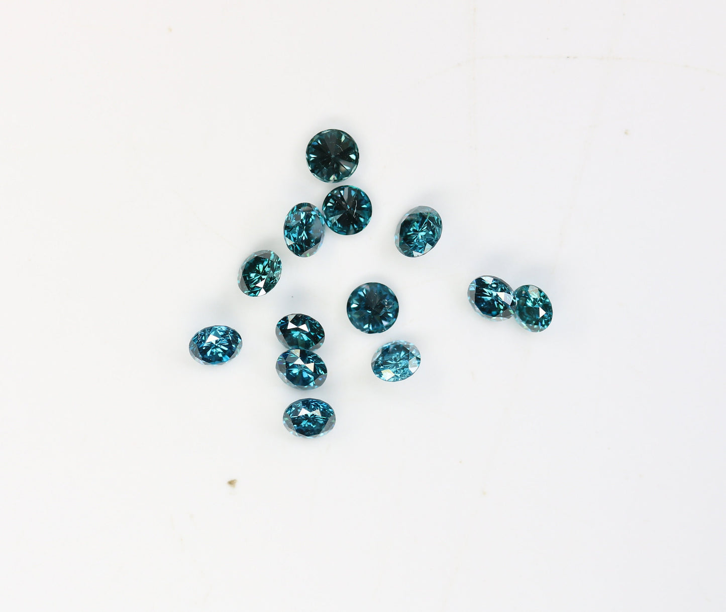 0.96 CT Fancy Blue Round Brilliant Cut Rustic Diamond |Ideal for Engagement Rings, Blue Halo Settings,and Earrings |Perfect Anniversary Gift