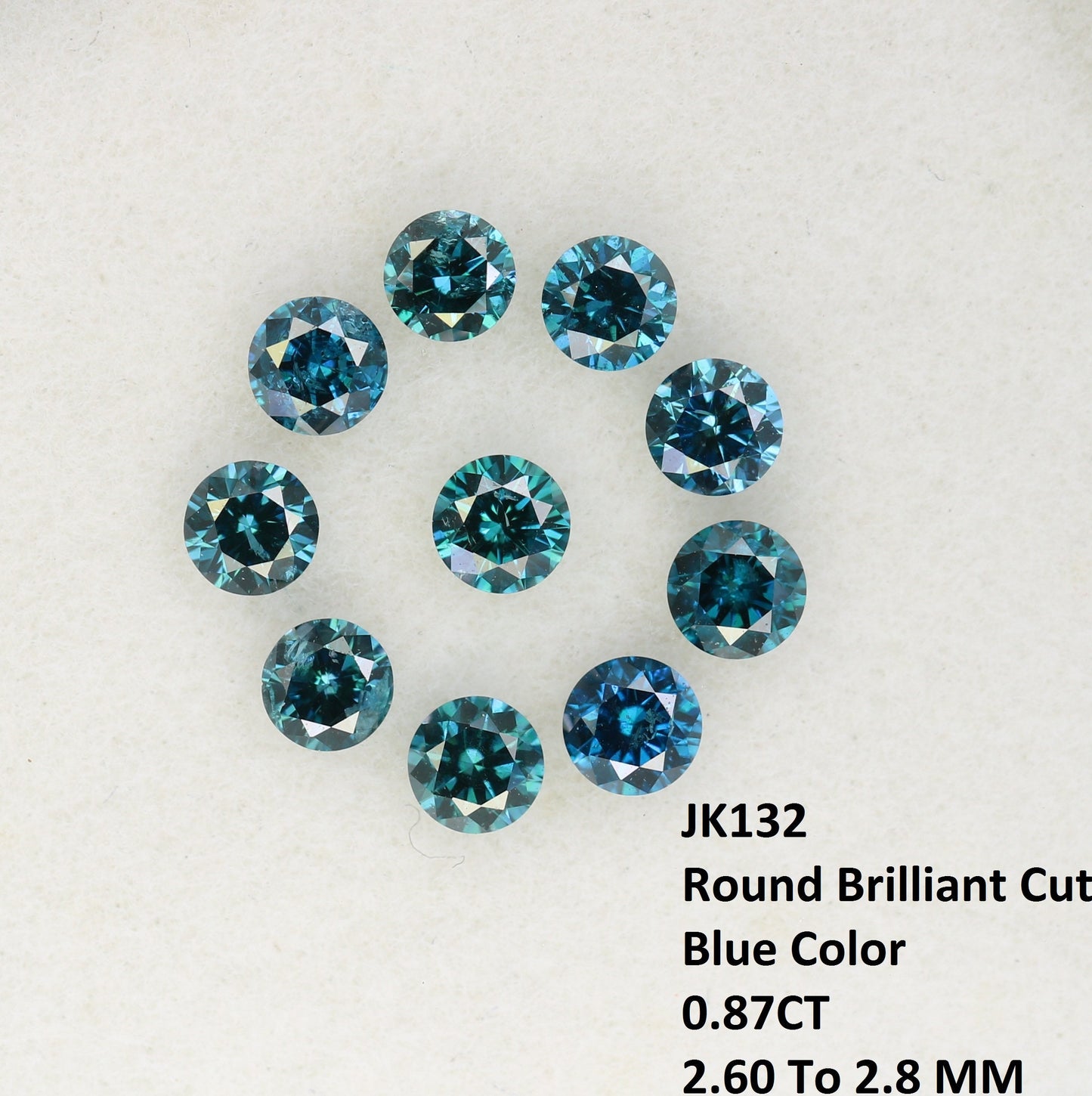 0.87 CT Fancy Blue Round Brilliant Cut Diamond | Ideal for Engagement Rings, Bezel Set Rings, and Diamond Earrings |Perfect Anniversary Gift