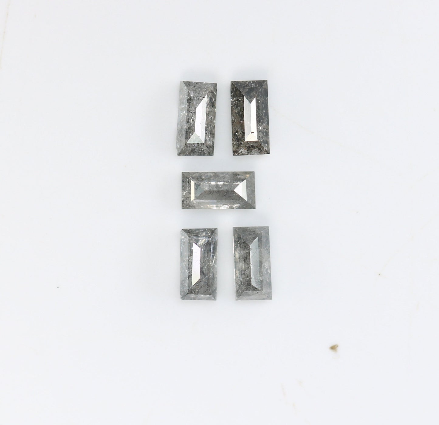 0.69 CT Baguette Shape Salt And Pepper Diamond | Natural Loose Black/Grey Diamonds For Weeding & Earring | For pendant | For Bracelet