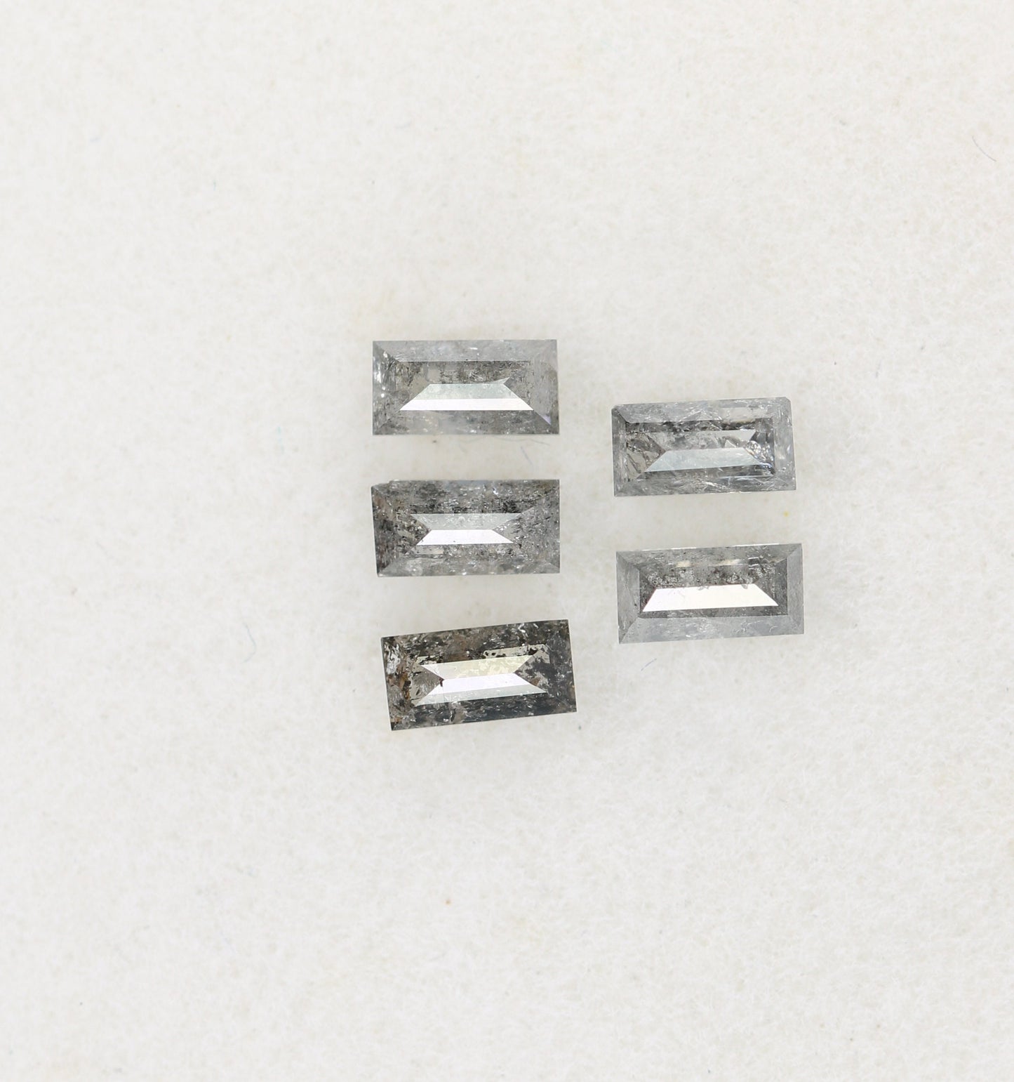 0.69 CT Baguette Shape Salt And Pepper Diamond | Natural Loose Black/Grey Diamonds For Weeding & Earring | For pendant | For Bracelet