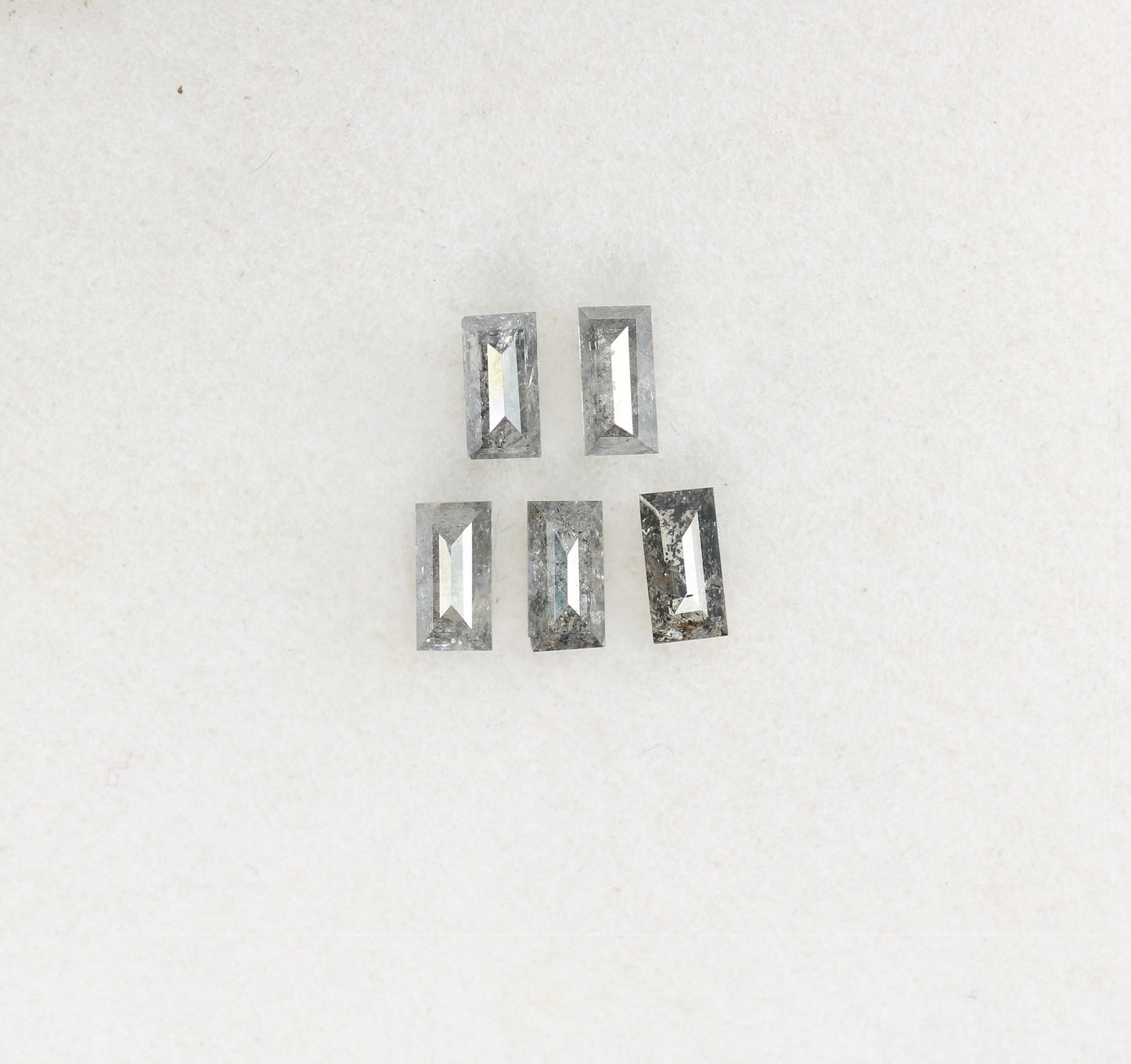 0.69 CT Baguette Shape Salt And Pepper Diamond | Natural Loose Black/Grey Diamonds For Weeding & Earring | For pendant | For Bracelet