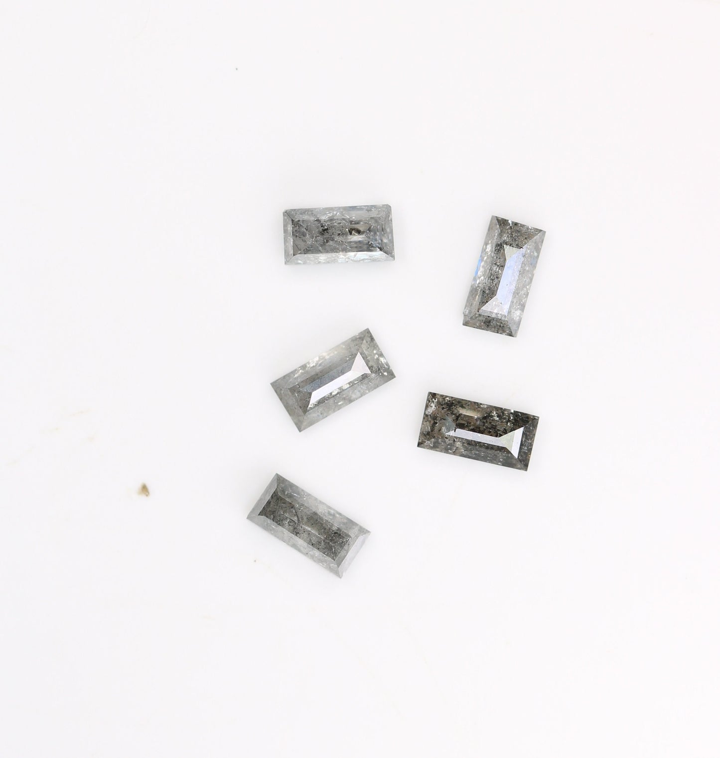 0.69 CT Baguette Shape Salt And Pepper Diamond | Natural Loose Black/Grey Diamonds For Weeding & Earring | For pendant | For Bracelet
