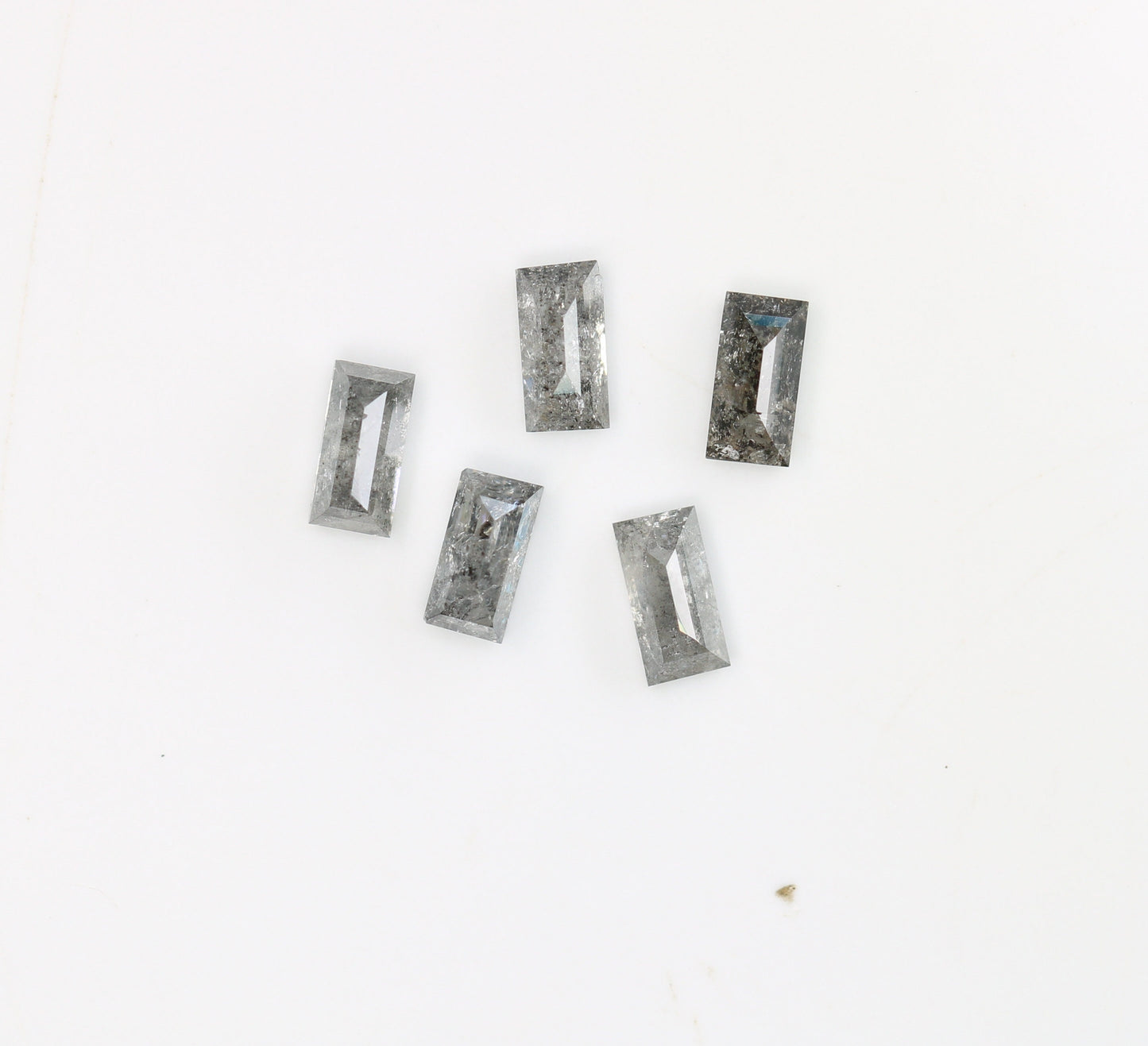 0.69 CT Baguette Shape Salt And Pepper Diamond | Natural Loose Black/Grey Diamonds For Weeding & Earring | For pendant | For Bracelet