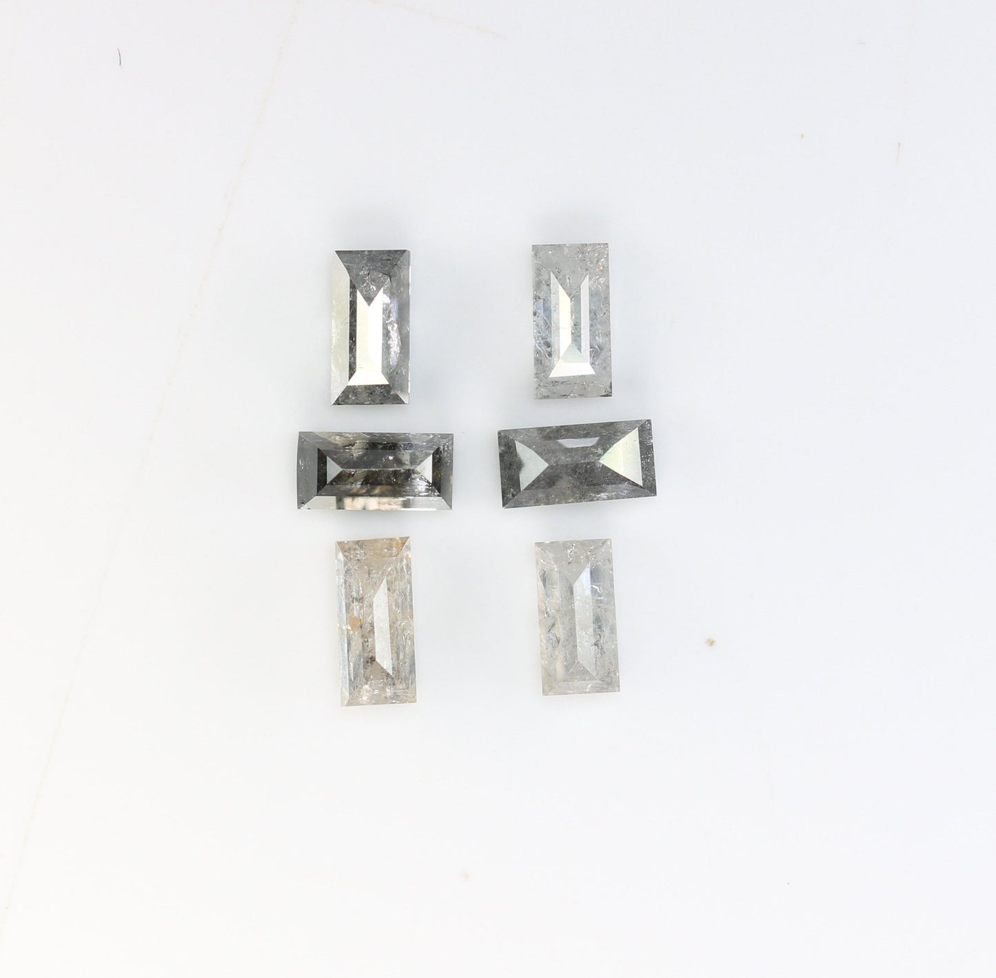 0.83 CT Natural Salt and Pepper Baguette Shape Diamond For Engagement Ring | Wedding Jewelry | Gift For Wife | Gift For Men | Wedding Gift