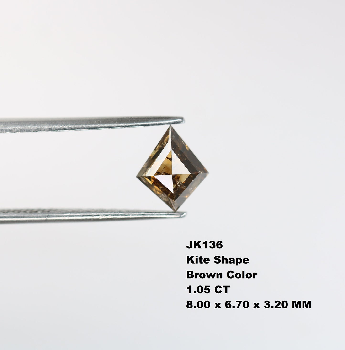 1.05 CT Shape Salt and Pepper Kite Shape - Natural Kite shape Loose Diamond -For 14k Gold Jewelry - Christmas Gift - LABORDAY Offer