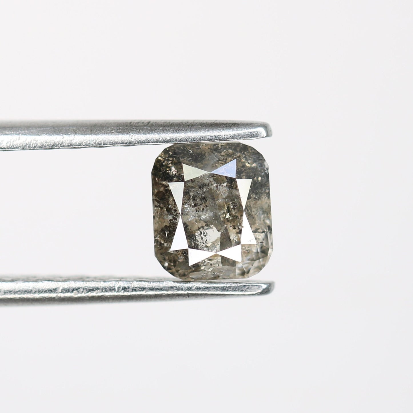 0.72 CT Emerald Cut Loose Salt & Pepper Diamond - Ideal for Custom Wedding Rings - Labor Day Sale