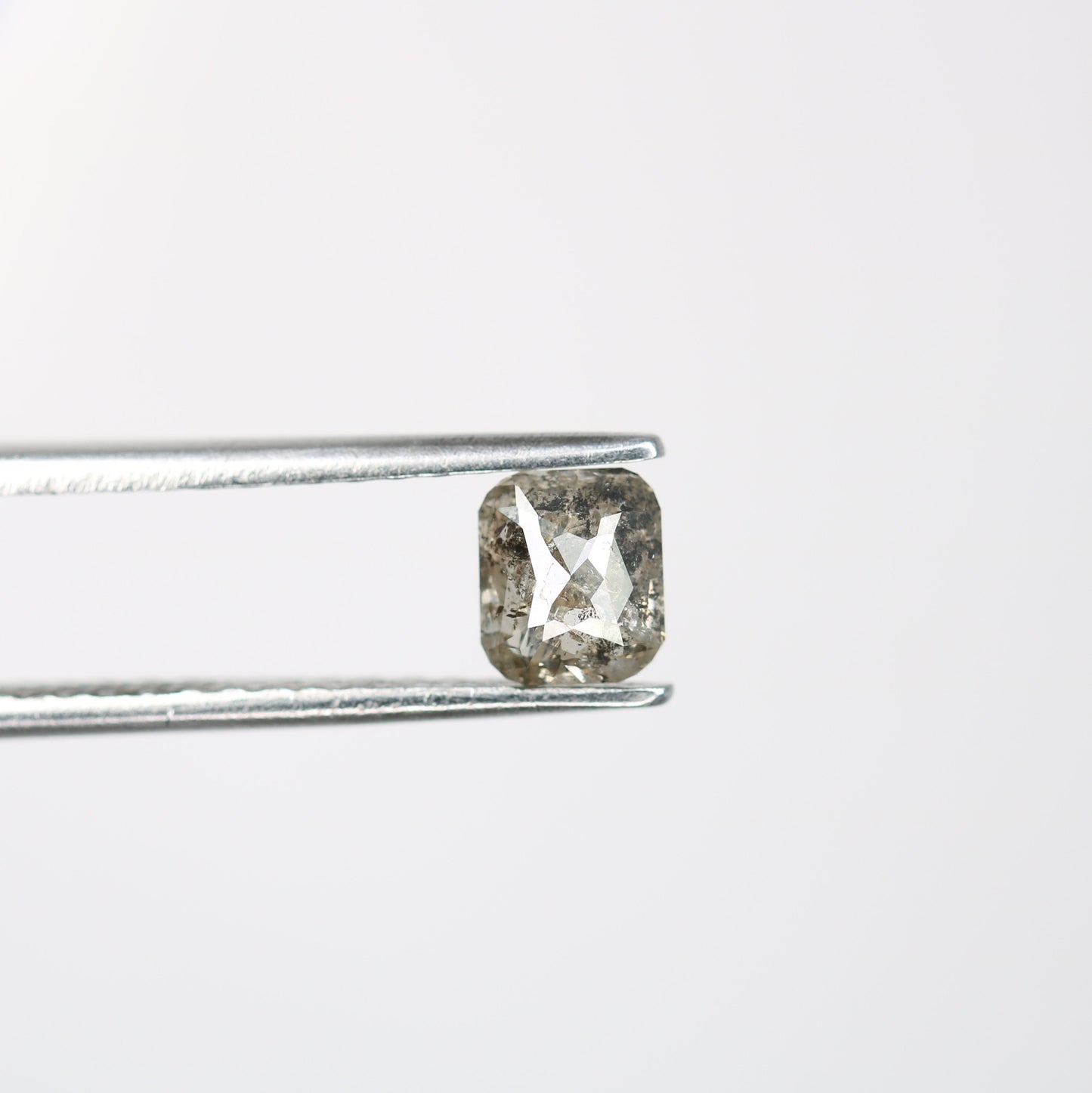 0.72 CT Emerald Cut Loose Salt & Pepper Diamond - Ideal for Custom Wedding Rings - Labor Day Sale