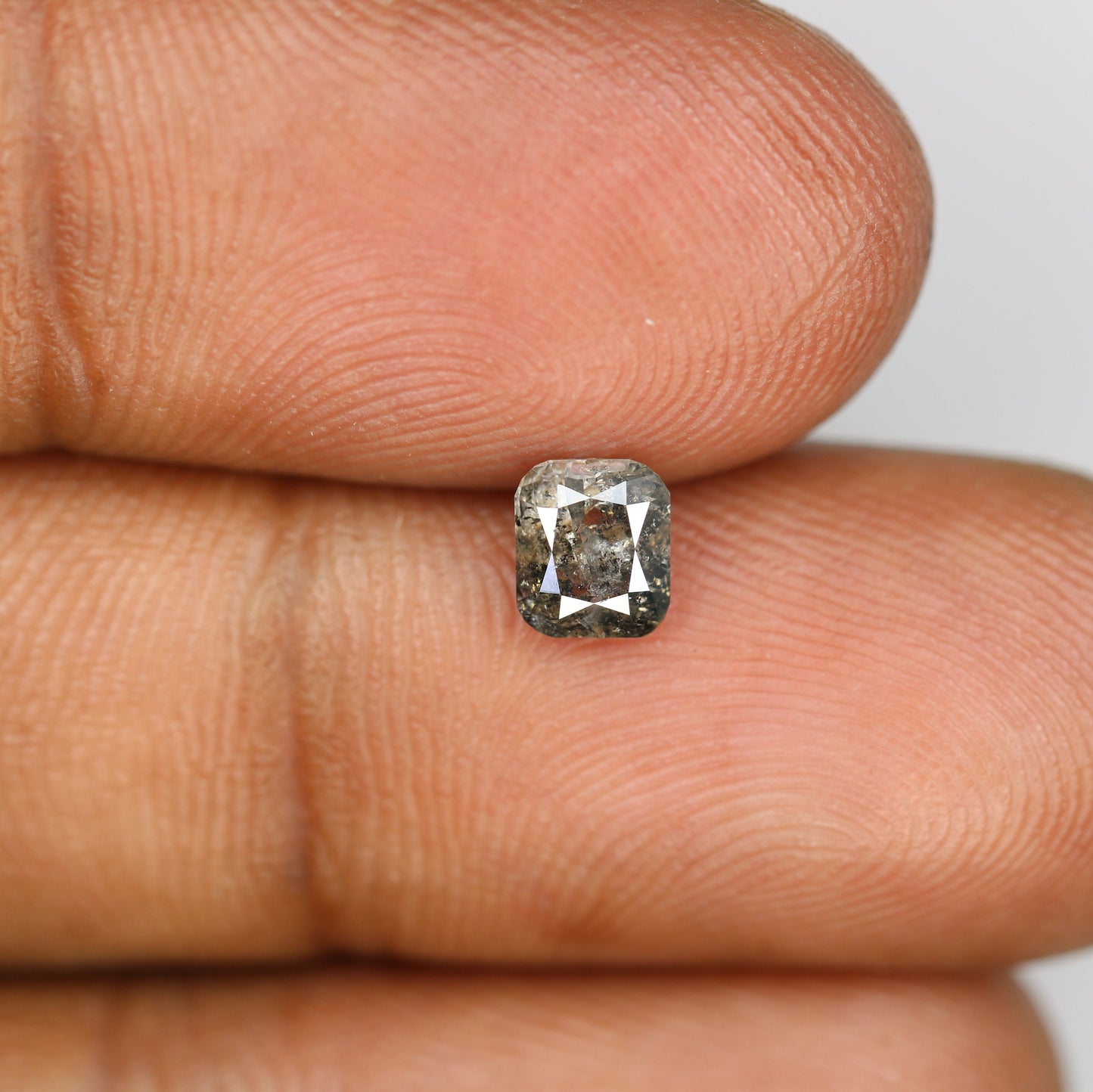 0.72 CT Emerald Cut Loose Salt & Pepper Diamond - Ideal for Custom Wedding Rings - Labor Day Sale