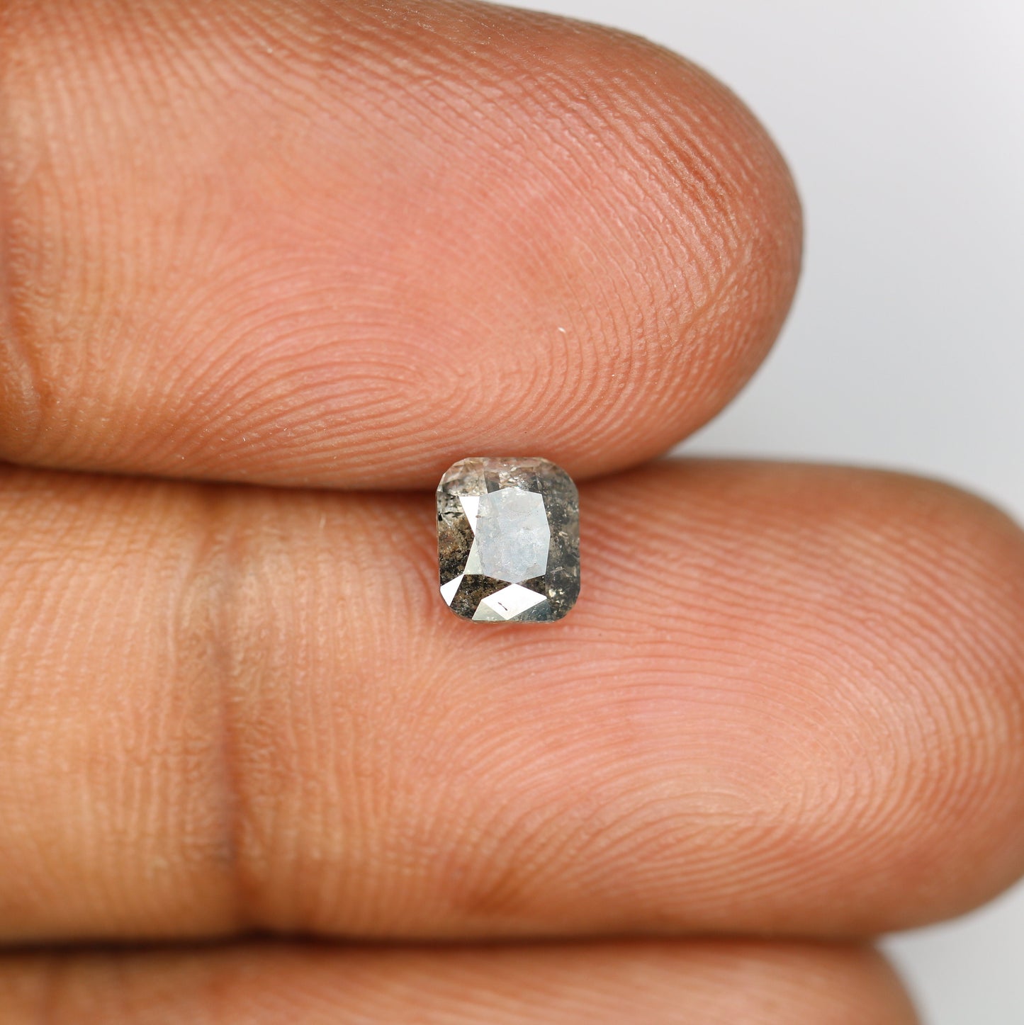 0.72 CT Emerald Cut Loose Salt & Pepper Diamond - Ideal for Custom Wedding Rings - Labor Day Sale