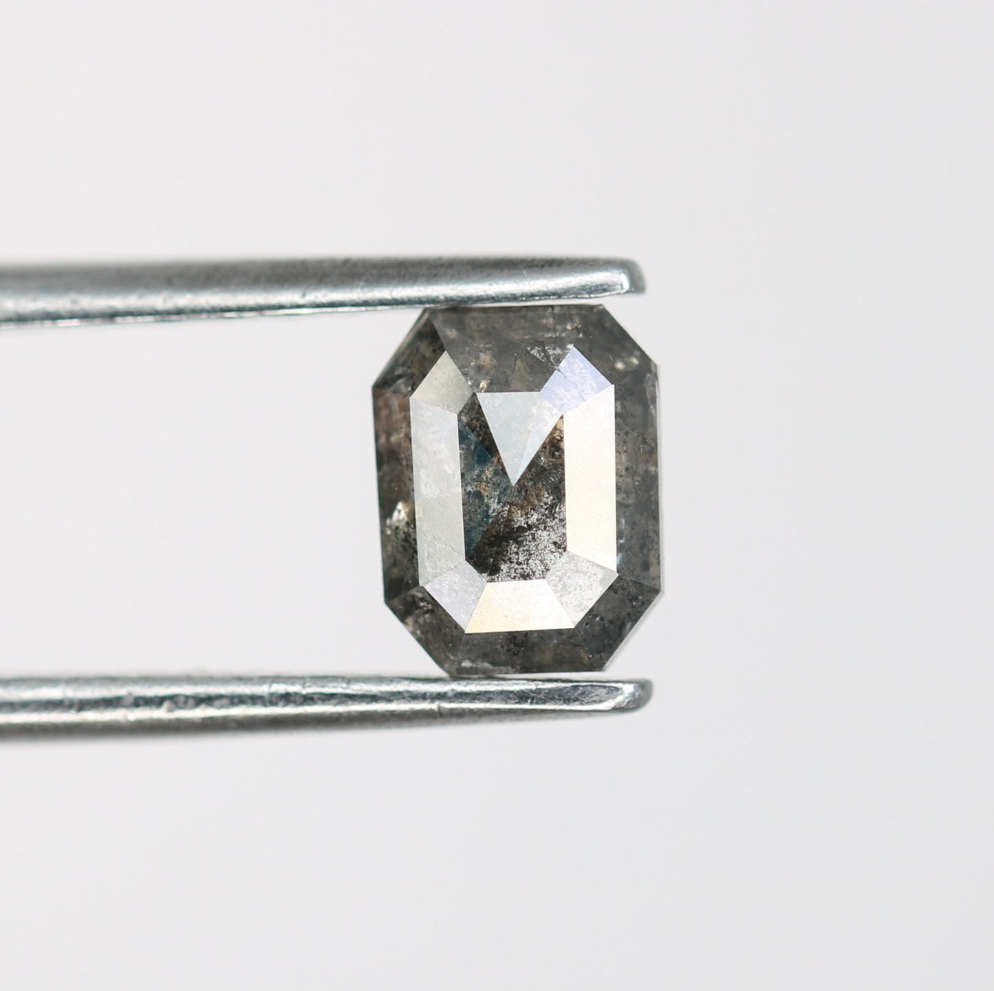 Emerald Cut 0.69 CT Salt and Pepper Loose Diamond - Ideal for Custom Wedding Ring Jewelry - Perfect for Engagement