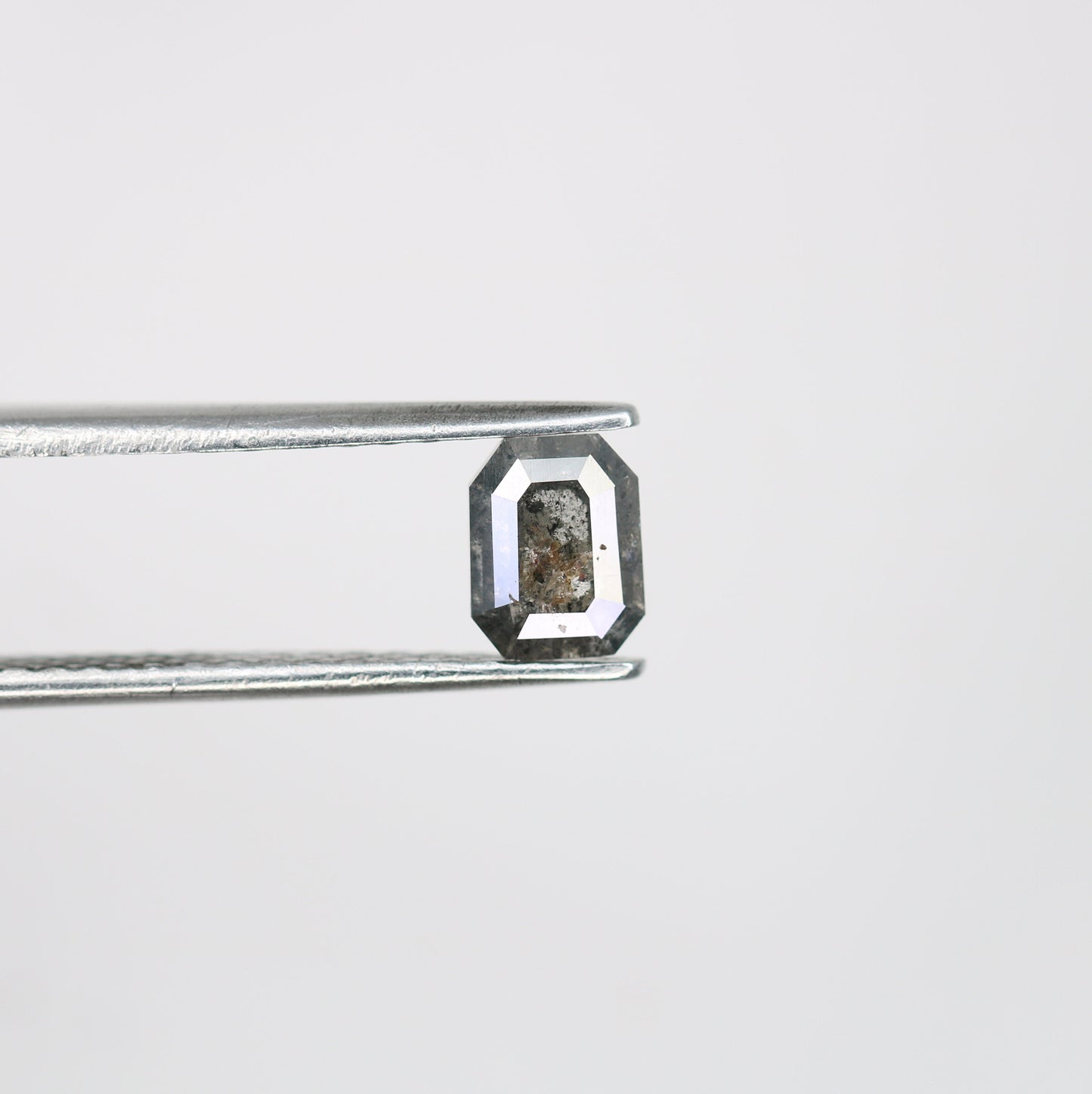Emerald Cut 0.69 CT Salt and Pepper Loose Diamond - Ideal for Custom Wedding Ring Jewelry - Perfect for Engagement