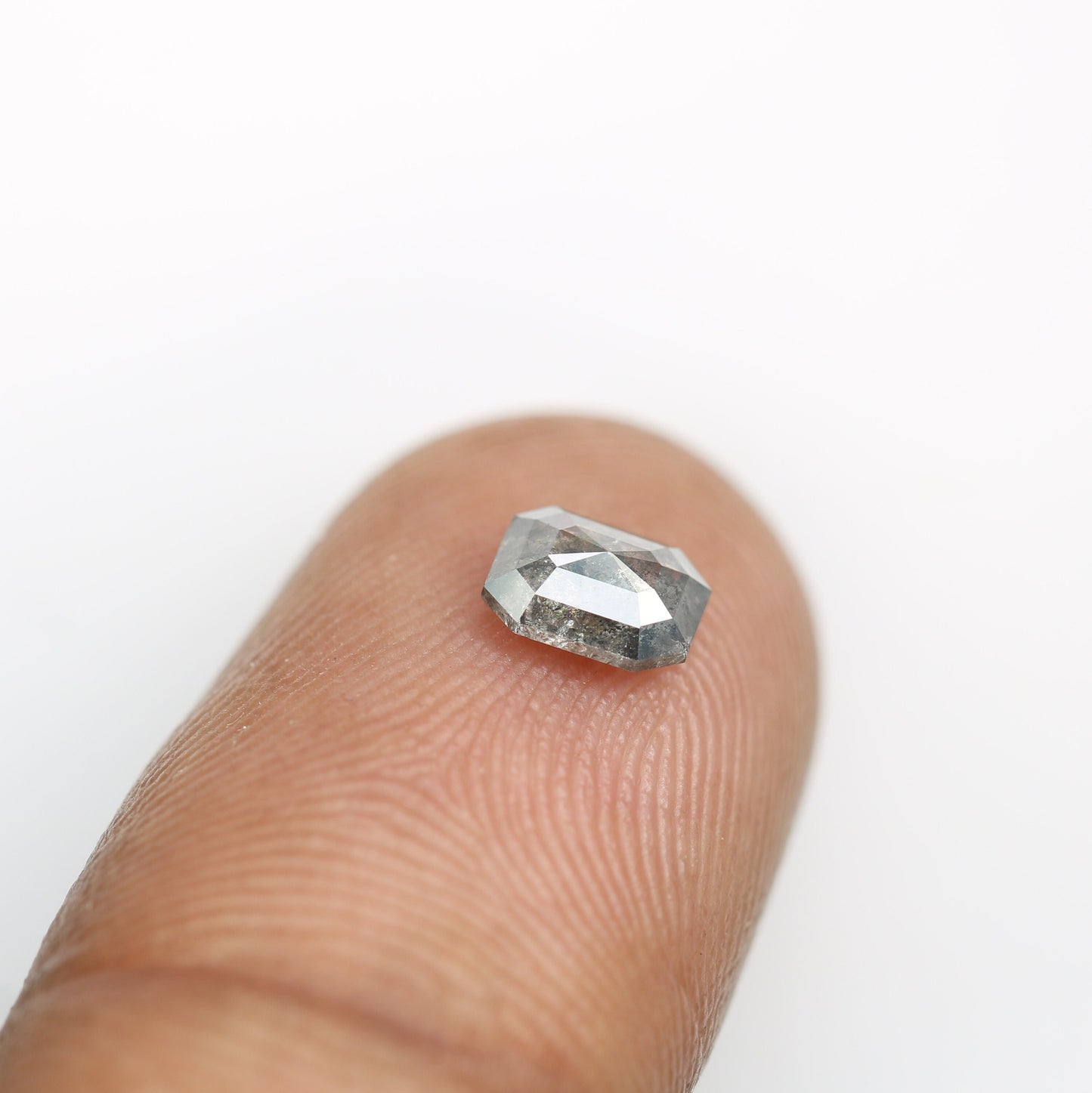 Emerald Cut 0.69 CT Salt and Pepper Loose Diamond - Ideal for Custom Wedding Ring Jewelry - Perfect for Engagement