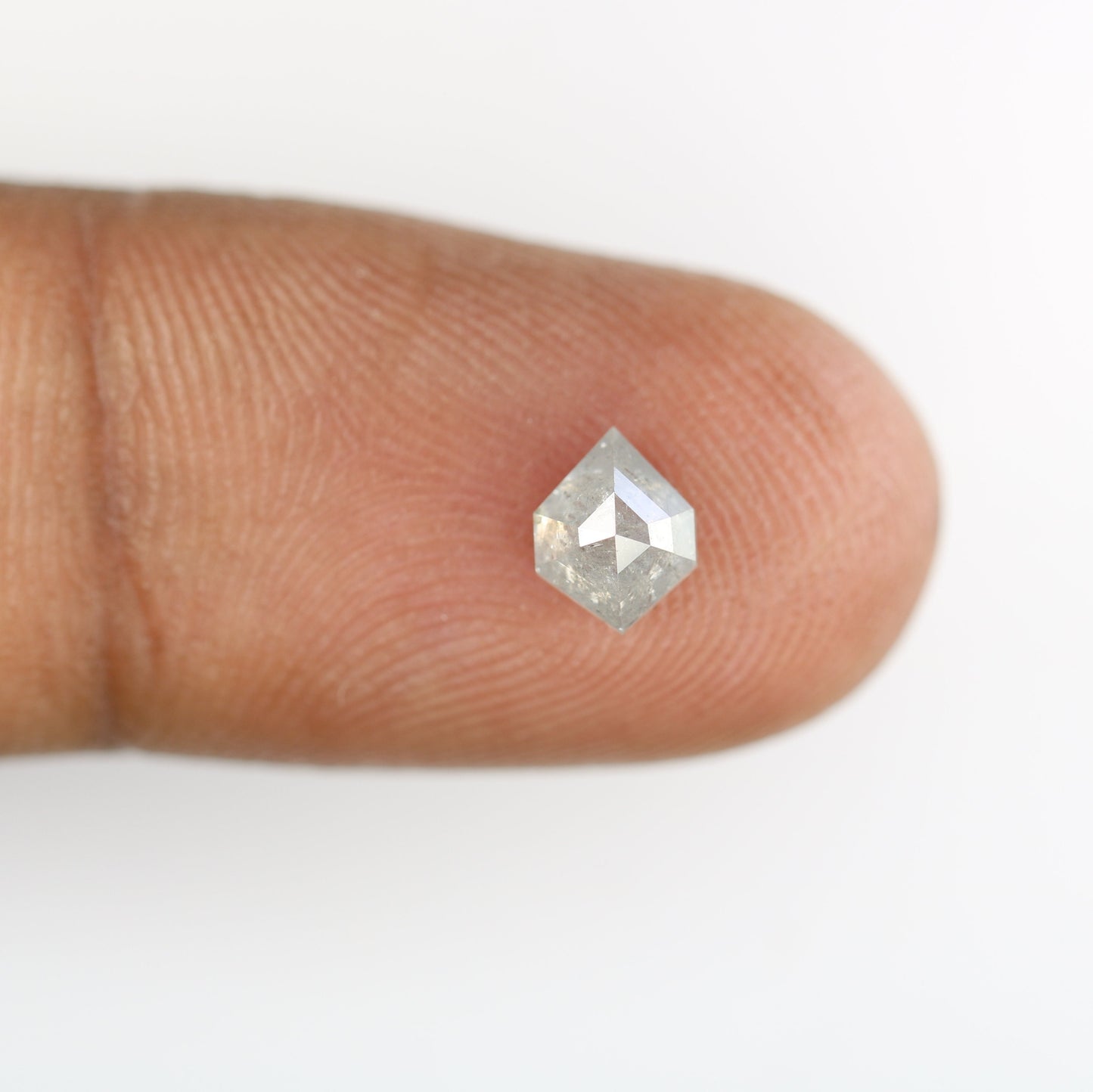 0.72 CT Geometric Shape Grey Color Diamond For Engagement Ring | Gift For Girl Friend | Gift For Wife | Anniversary Gift | Halo Set Ring